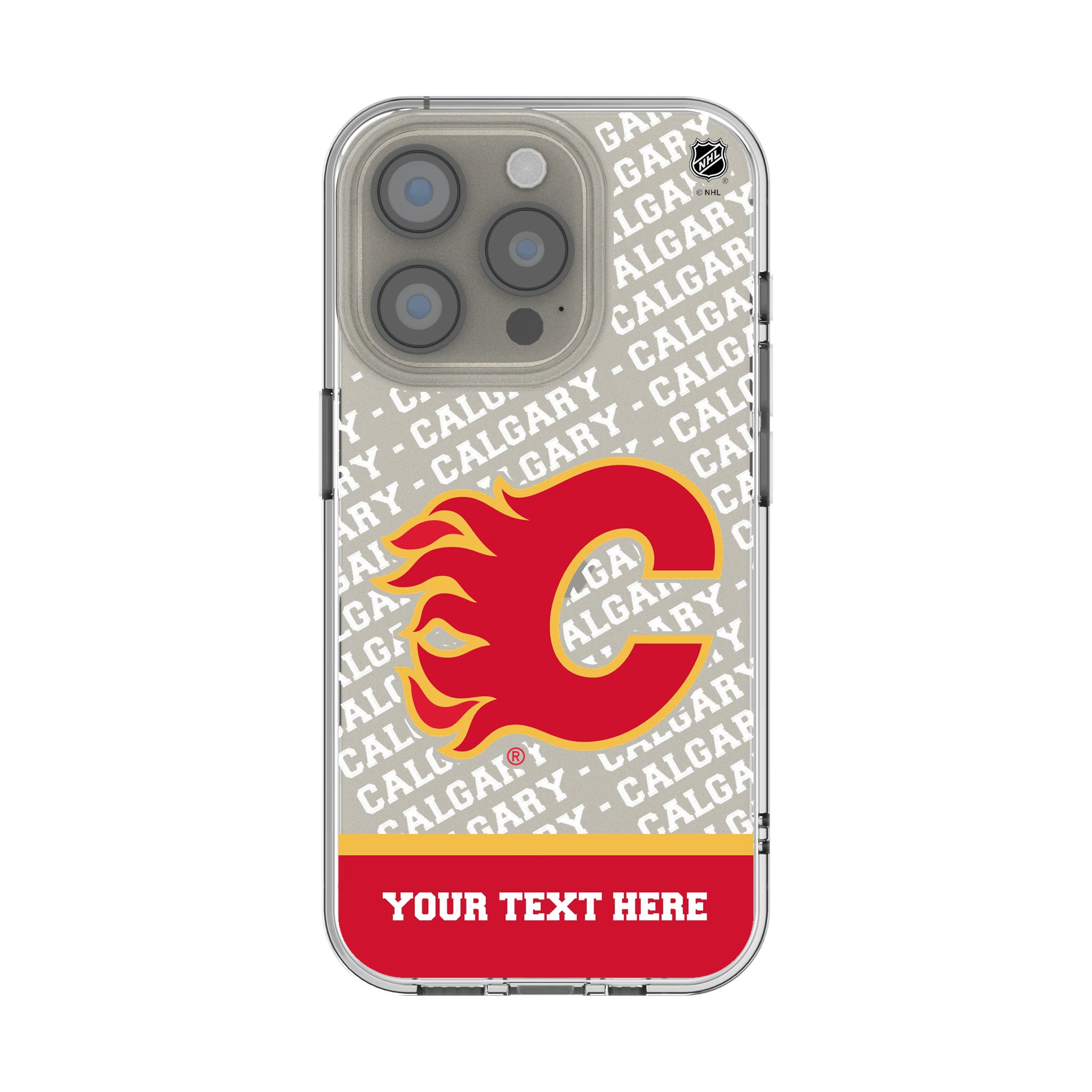 Calgary Flames Personalized EndZone Plus iPhone Clear Phone Case for Apple iPhone