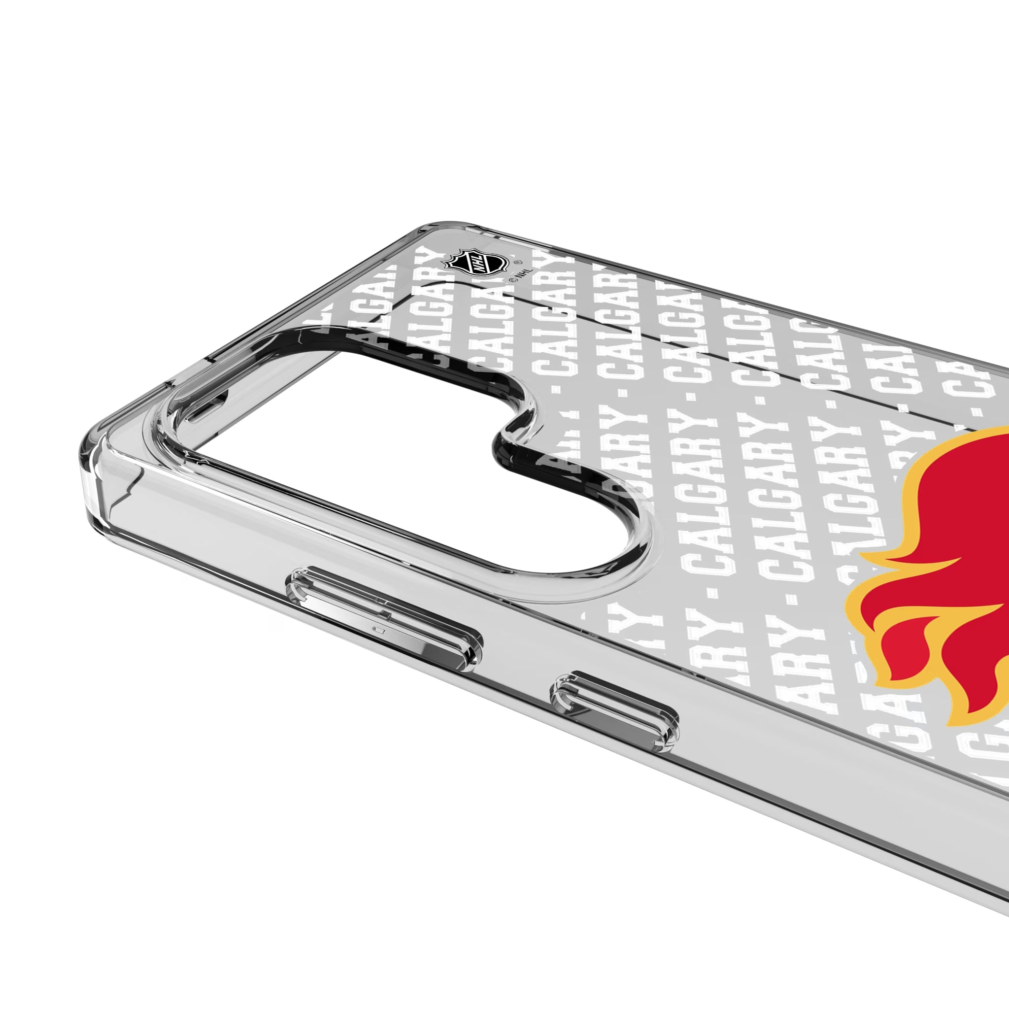 Calgary Flames Personalized EndZone Plus Galaxy Clear Phone Case for Samsung Galaxy - Detail