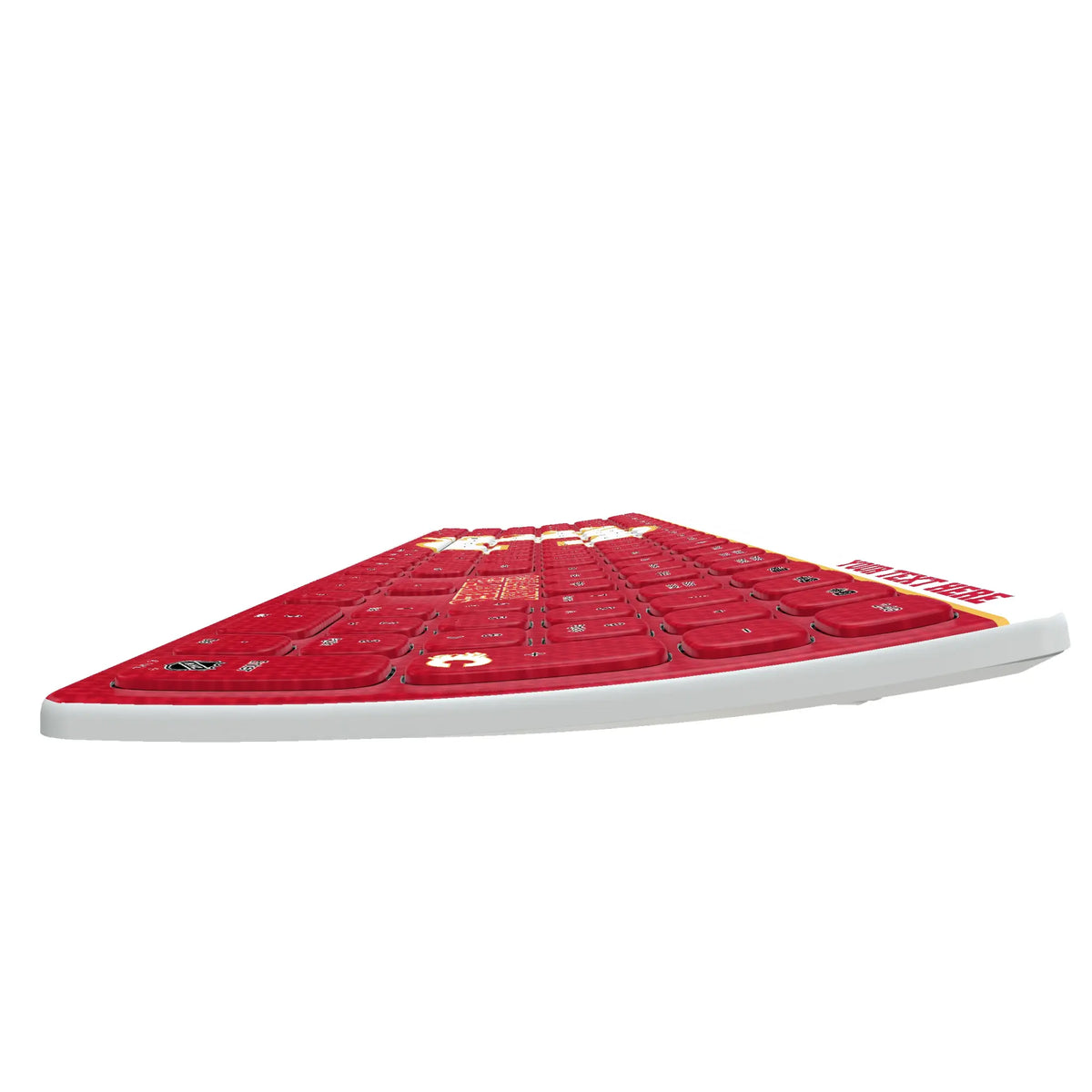 Calgary Flames Personalized Endzone Solid KKB605 Curved Wireless Keyboard