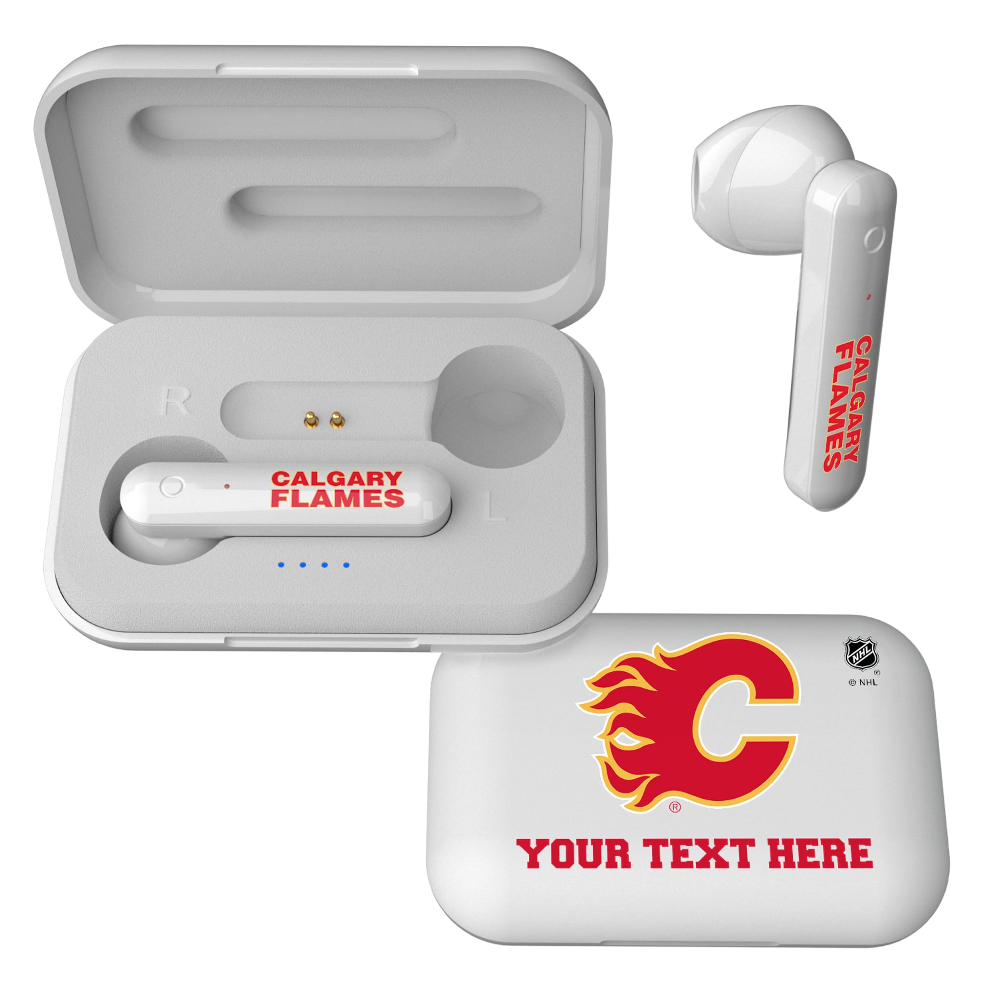Calgary Flames Personalized Insignia Wireless TWS Earbuds