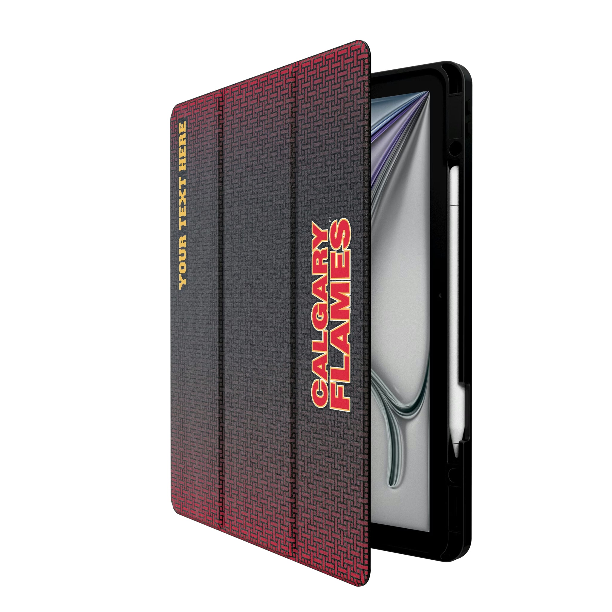 Calgary Flames Personalized Linen iPad Tablet Case for Apple iPad