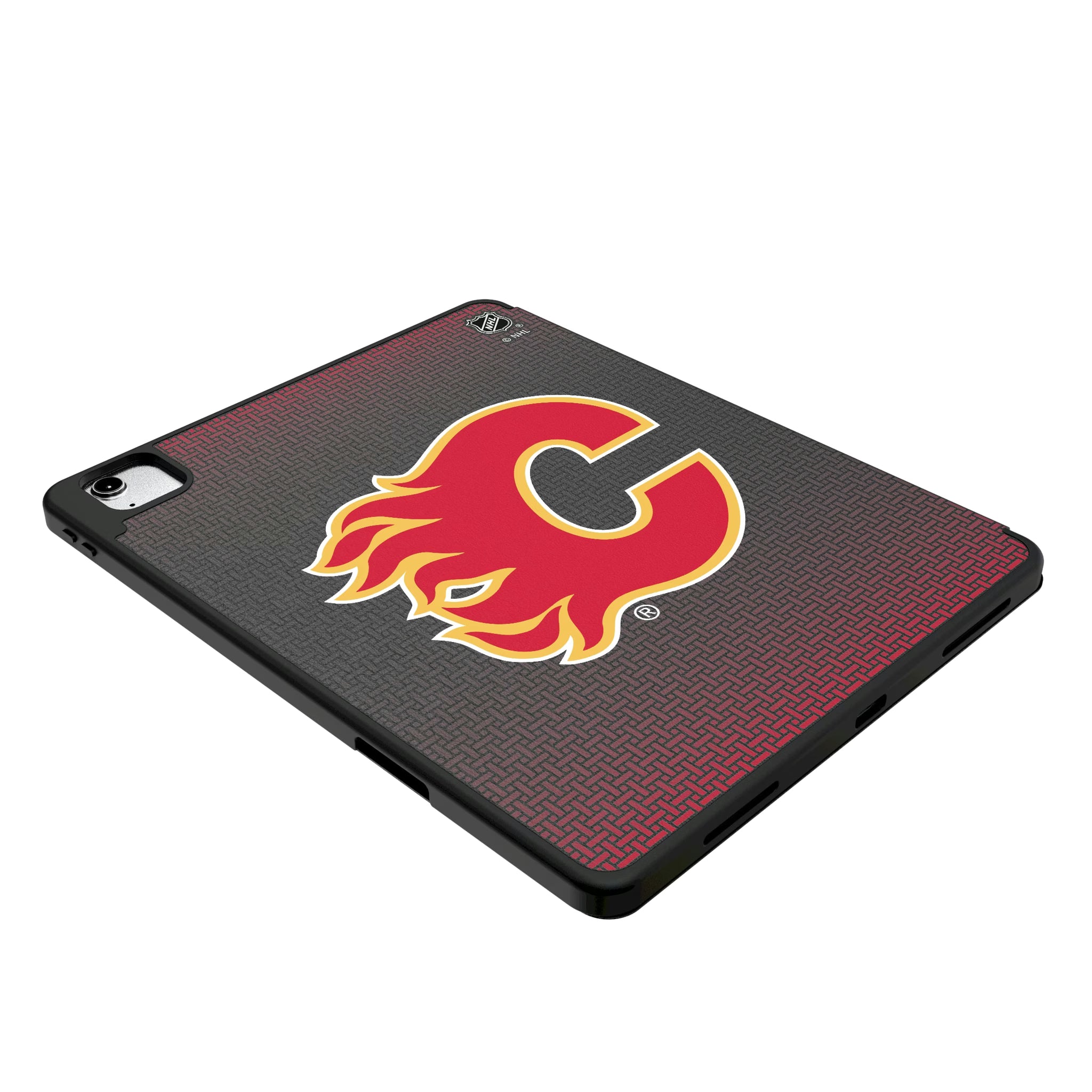 Calgary Flames Personalized Linen iPad Tablet Case for Apple iPad - Isometric View