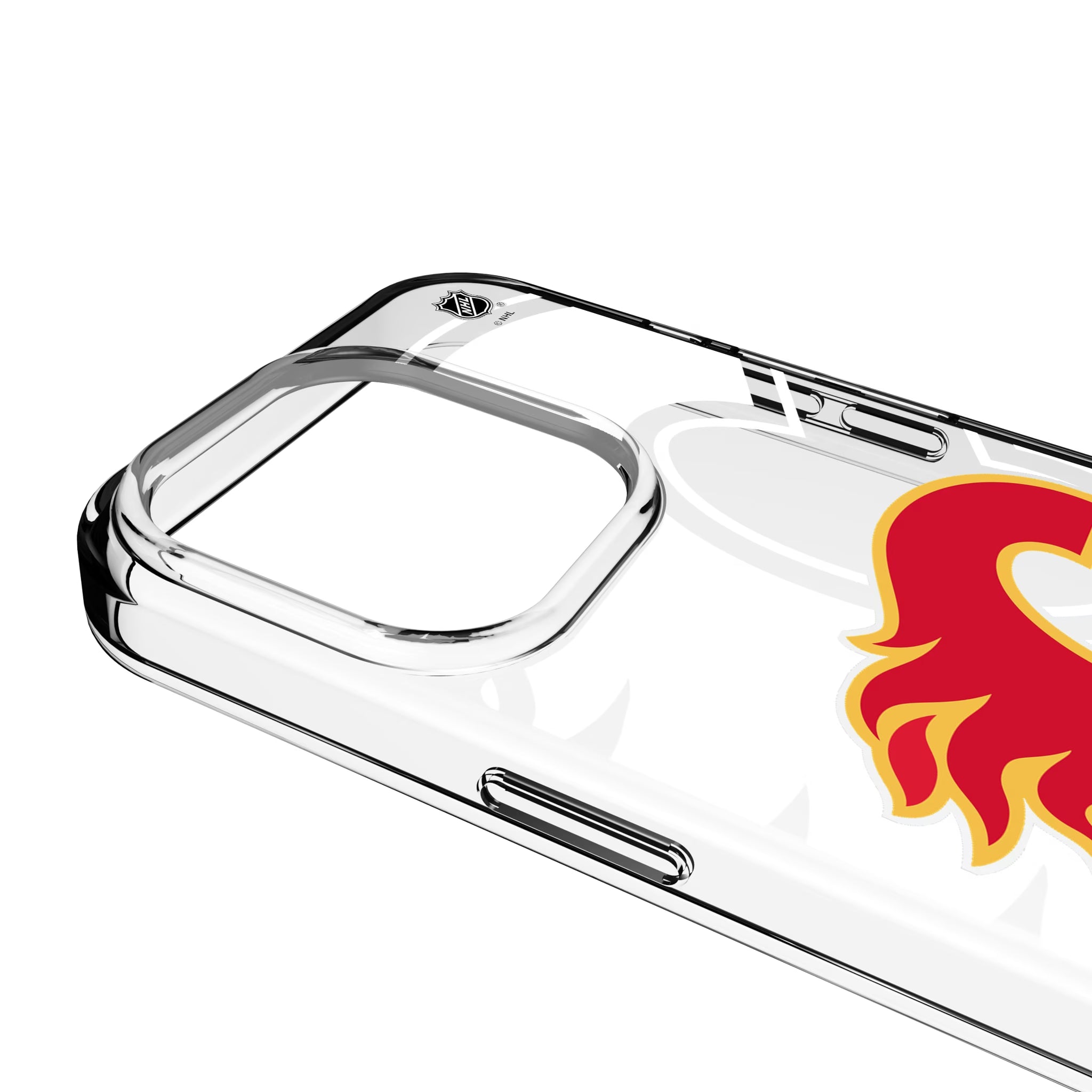 Calgary Flames Personalized Tilt iPhone Clear Phone Case for Apple iPhone - Detail