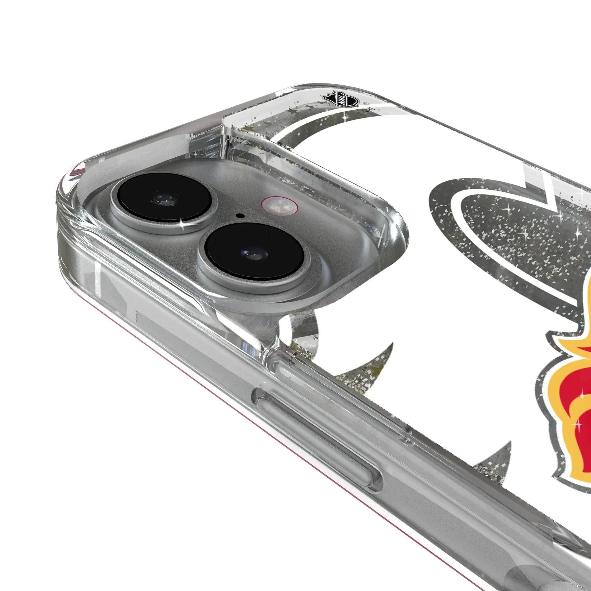 Calgary Flames Personalized Tilt iPhone Glitter Phone Case for Apple iPhone - Detail