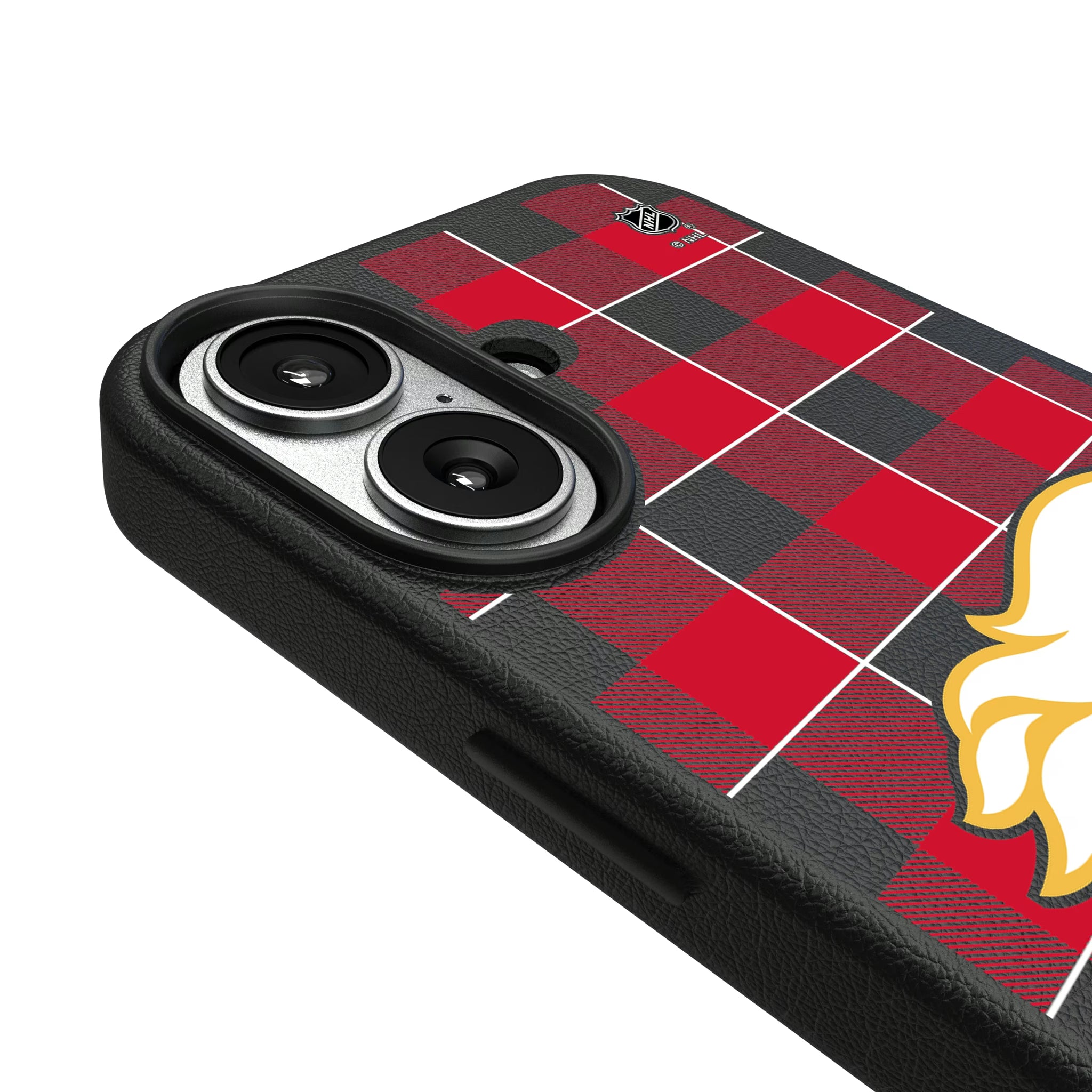 Calgary Flames Plaid iPhone MagSafe Compatible Phone Case for Apple iPhone - Detail#Device_iPhone 17