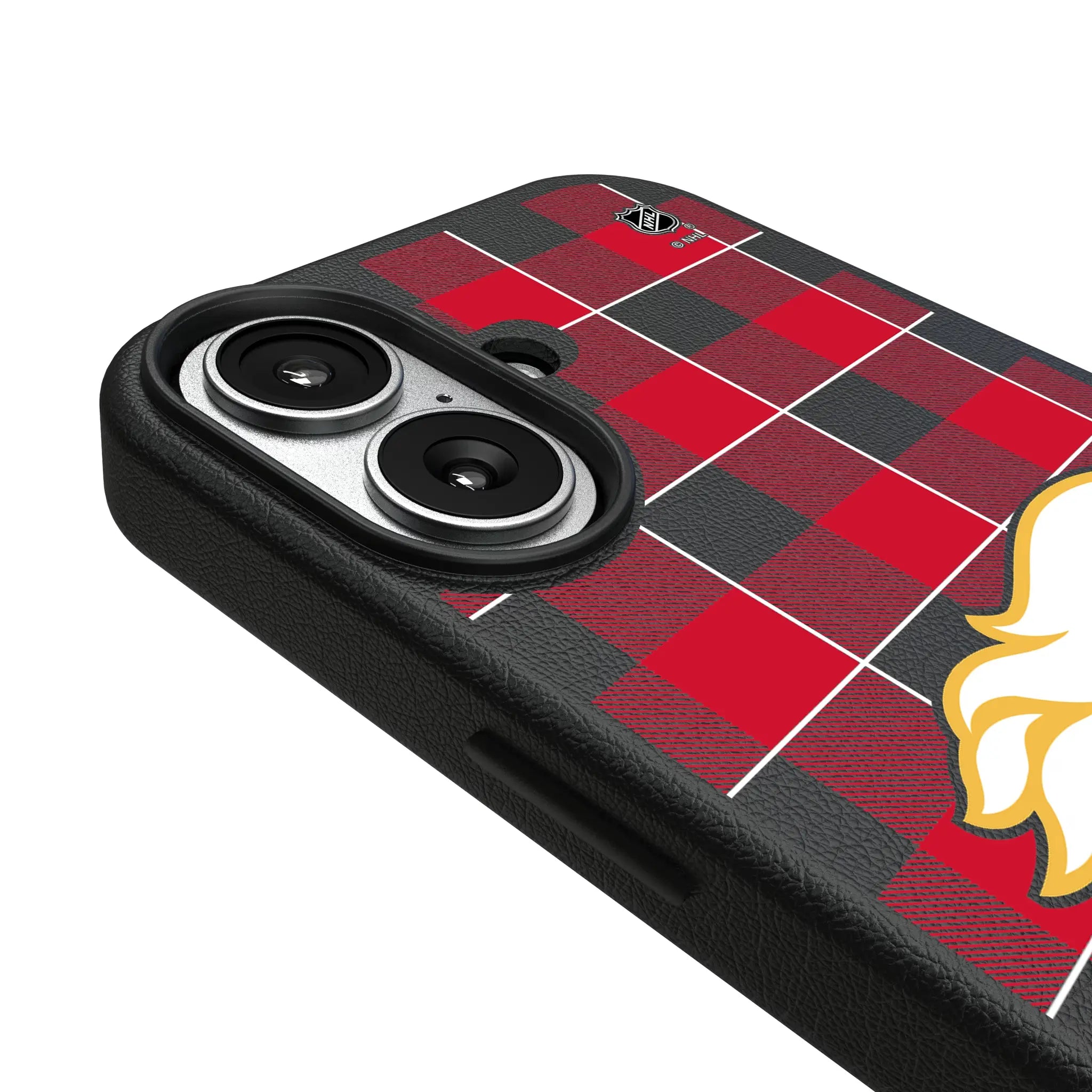 Calgary Flames Plaid iPhone MagSafe Compatible Phone Case for Apple iPhone - Detail#Device_iPhone 17
