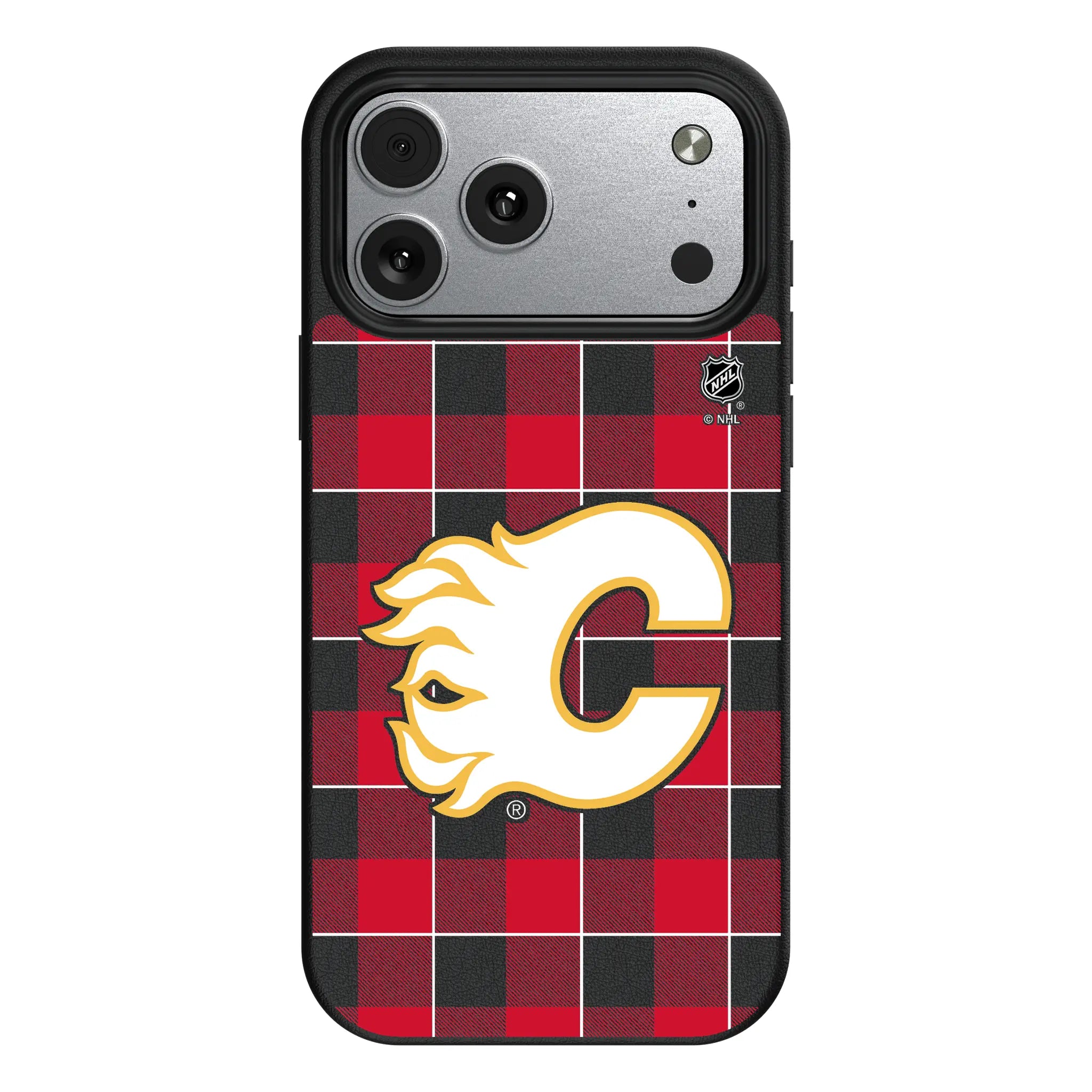 Calgary Flames Plaid iPhone MagSafe Compatible Phone Case for Apple iPhone#Device_iPhone 17 Pro Max