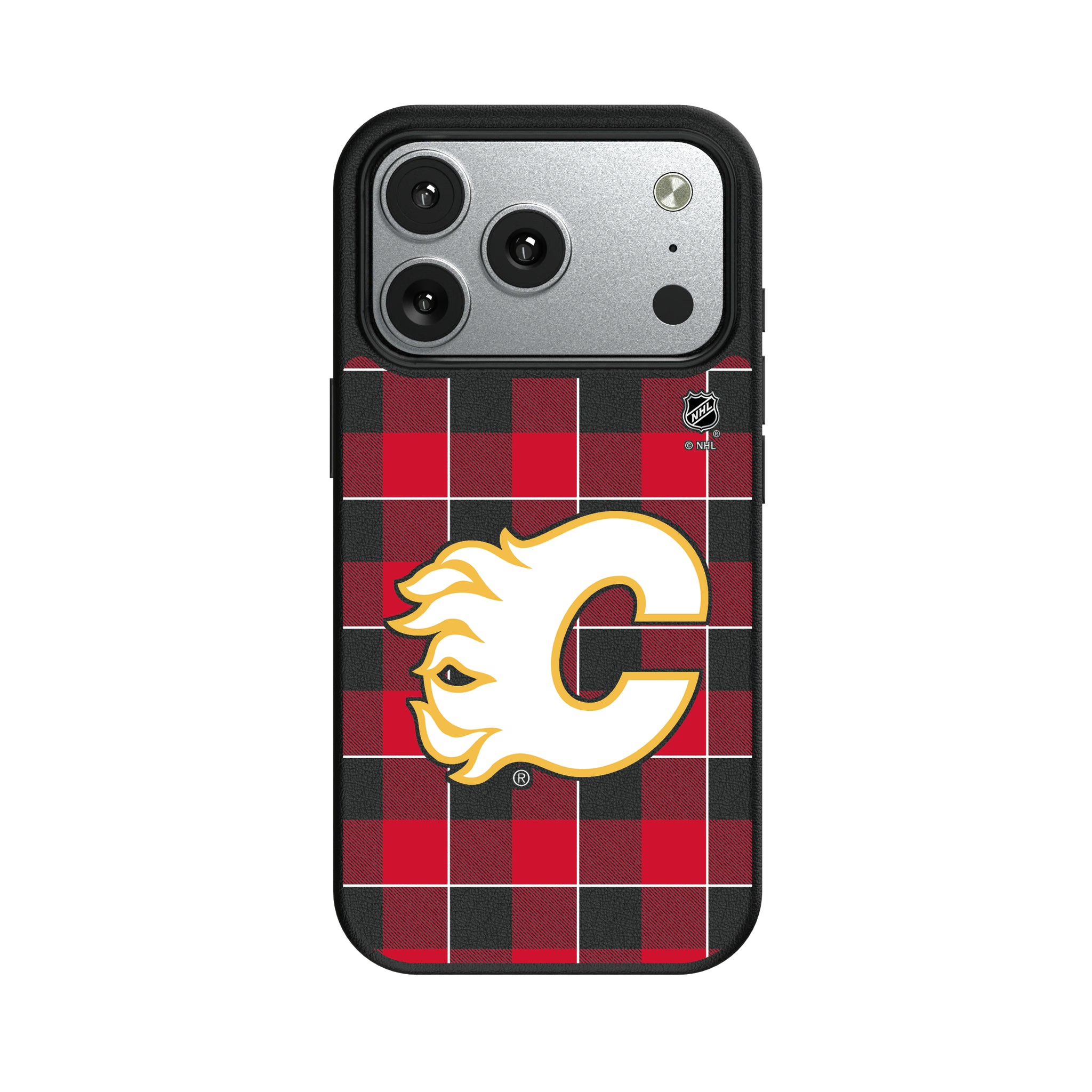 Calgary Flames Plaid iPhone MagSafe Compatible Phone Case for Apple iPhone#Device_iPhone 17 Pro