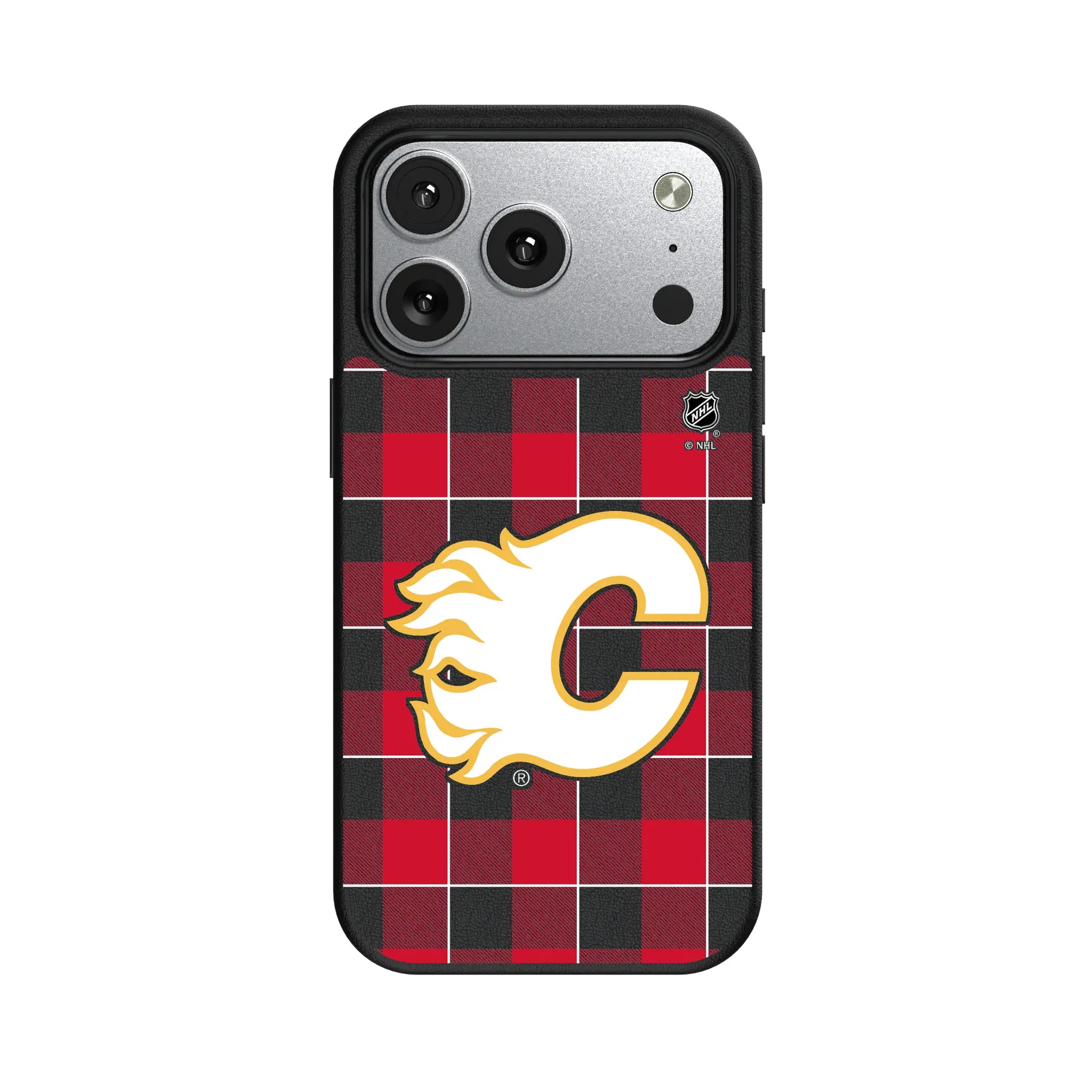 Calgary Flames Plaid iPhone MagSafe Compatible Phone Case for Apple iPhone#Device_iPhone 17 Pro