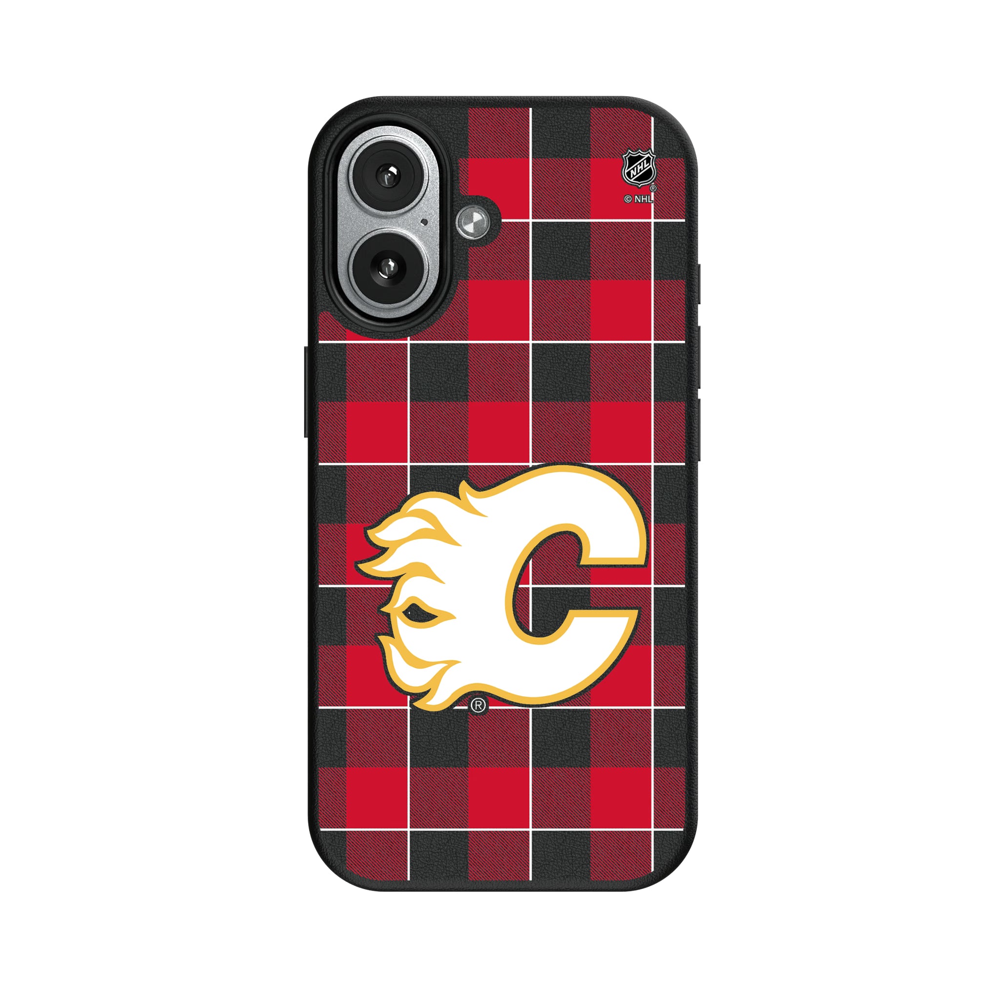 Calgary Flames Plaid iPhone MagSafe Compatible Phone Case for Apple iPhone#Device_iPhone 17