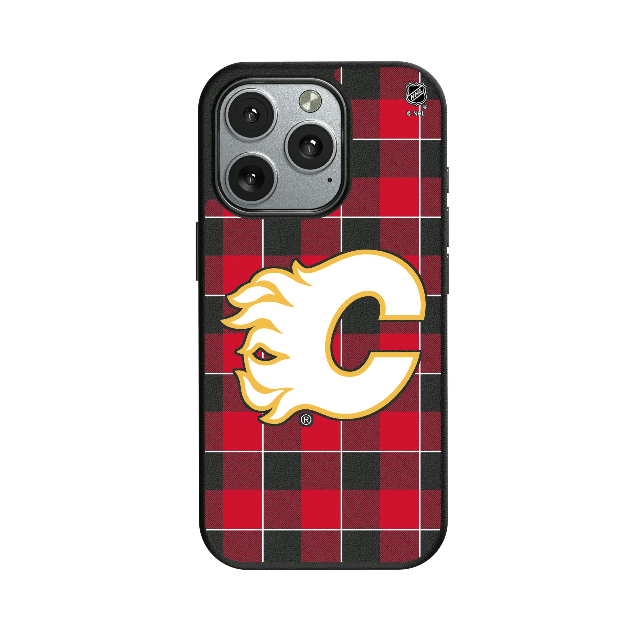 Calgary Flames Plaid iPhone MagSafe Compatible Phone Case for Apple iPhone