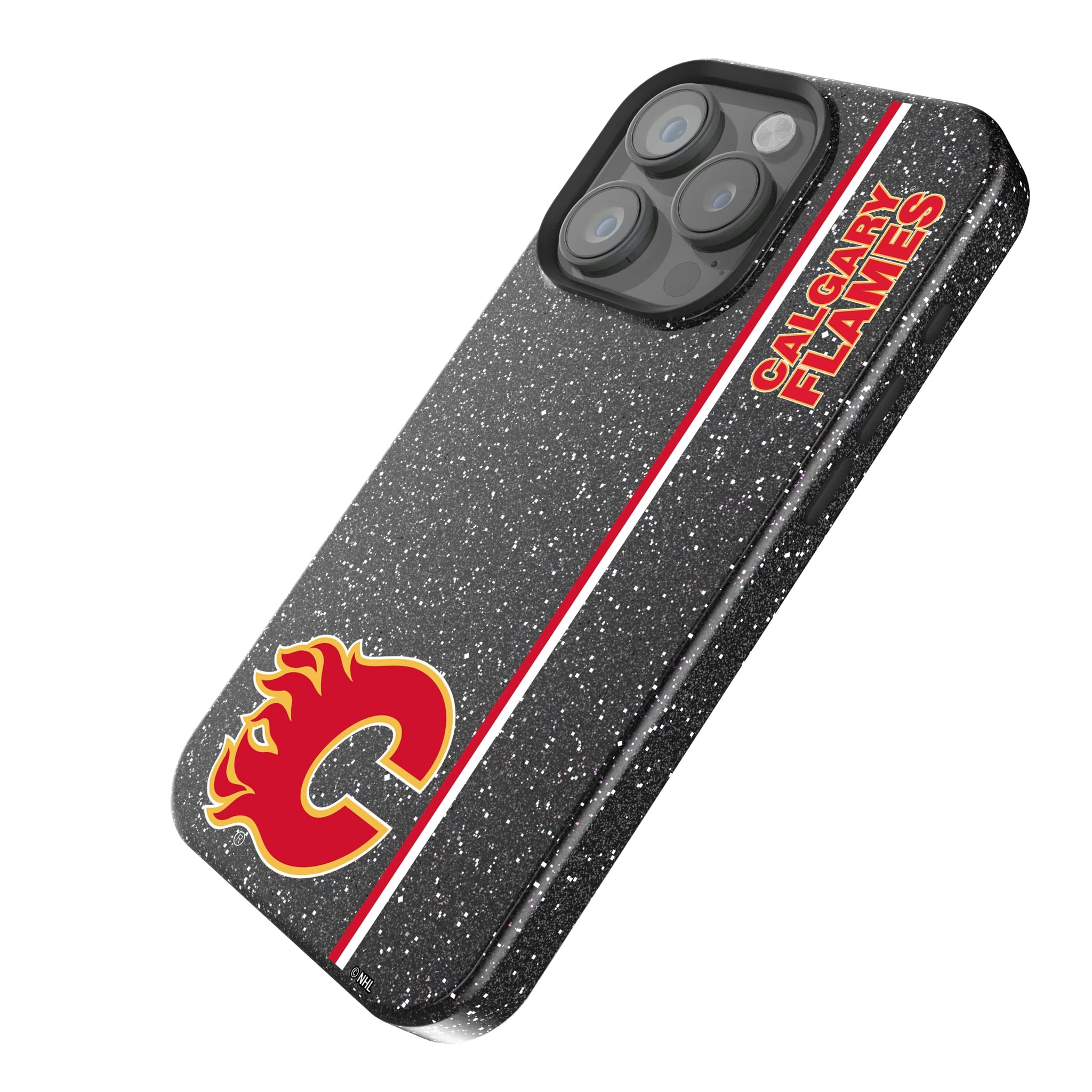 Calgary Flames Sidebar iPhone Bling Phone Case for Apple iPhone - Isometric View