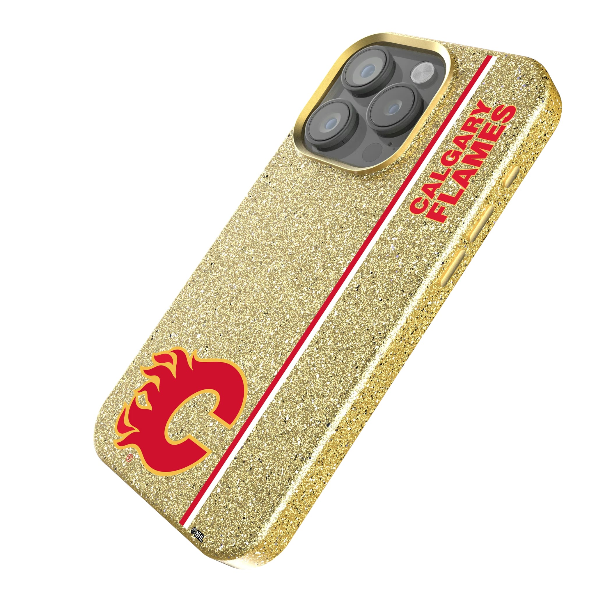 Calgary Flames Sidebar iPhone Bling Phone Case for Apple iPhone - Isometric View