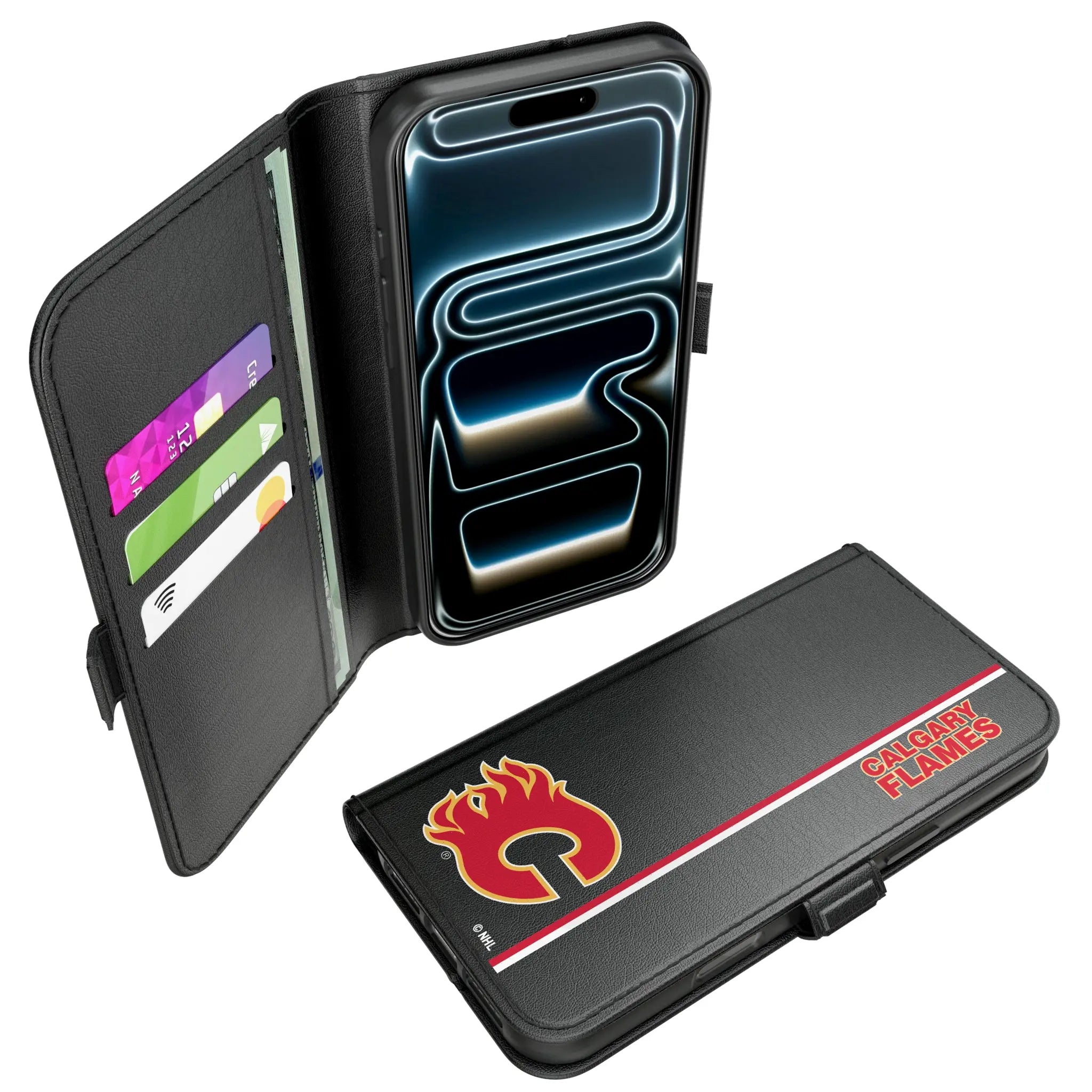Calgary Flames Sidebar iPhone Folio Phone Case for Apple iPhone#Device_iPhone 17 Pro Max