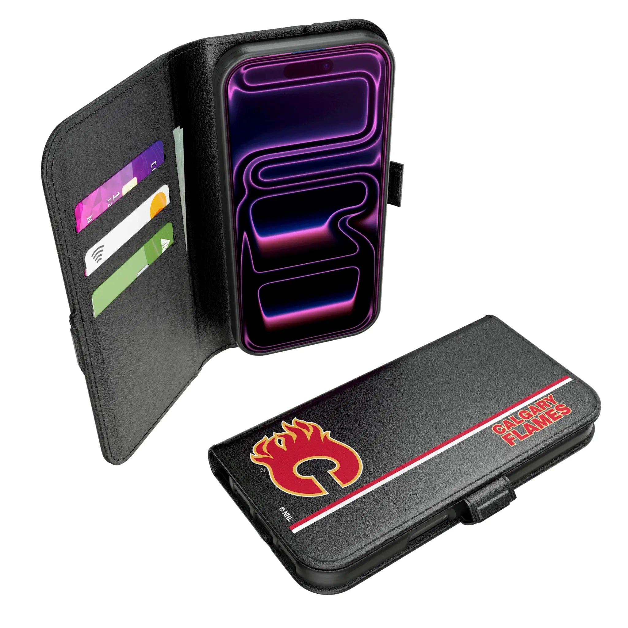 Calgary Flames Sidebar iPhone Folio Phone Case for Apple iPhone#Device_iPhone 17 Pro