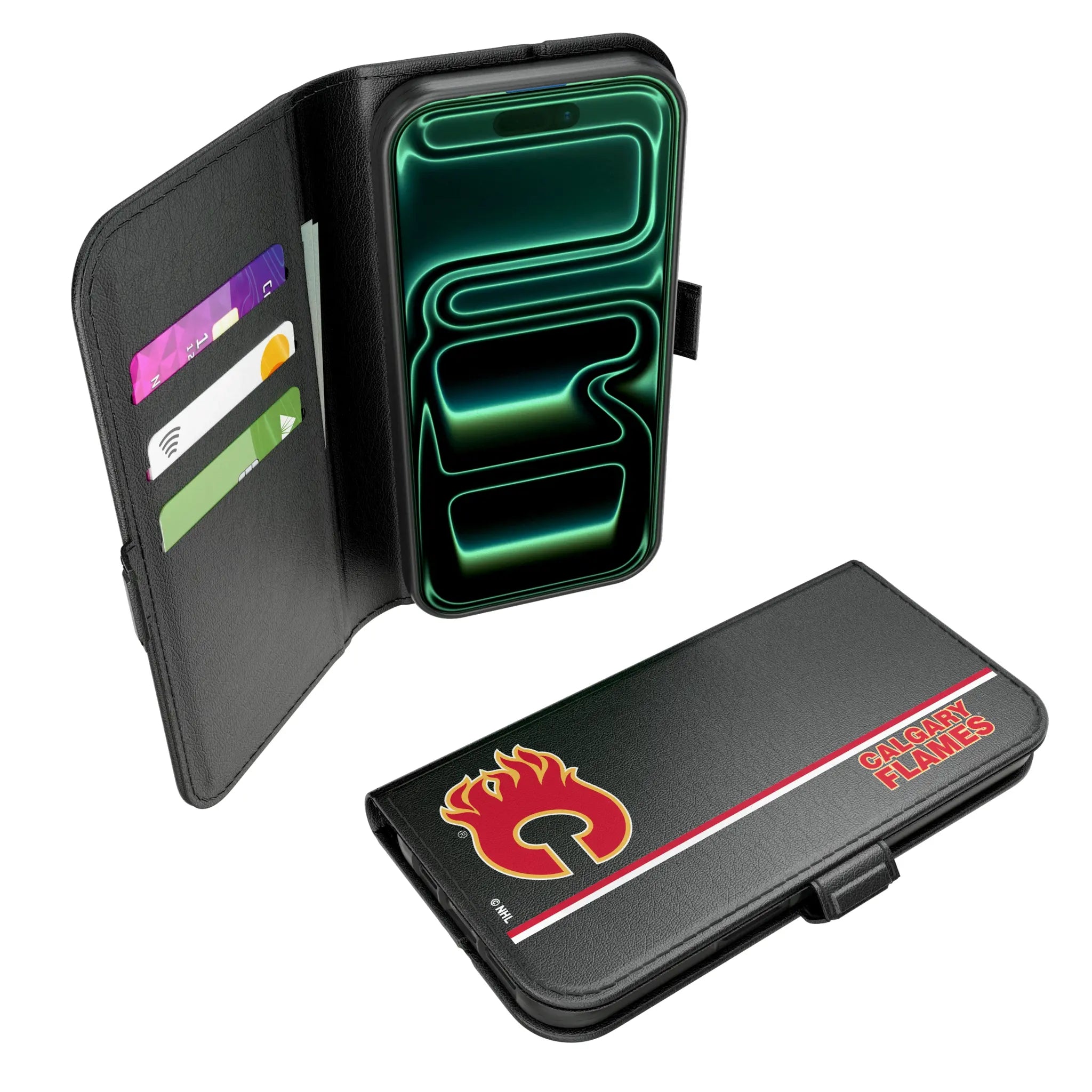 Calgary Flames Sidebar iPhone Folio Phone Case for Apple iPhone#Device_iPhone 17