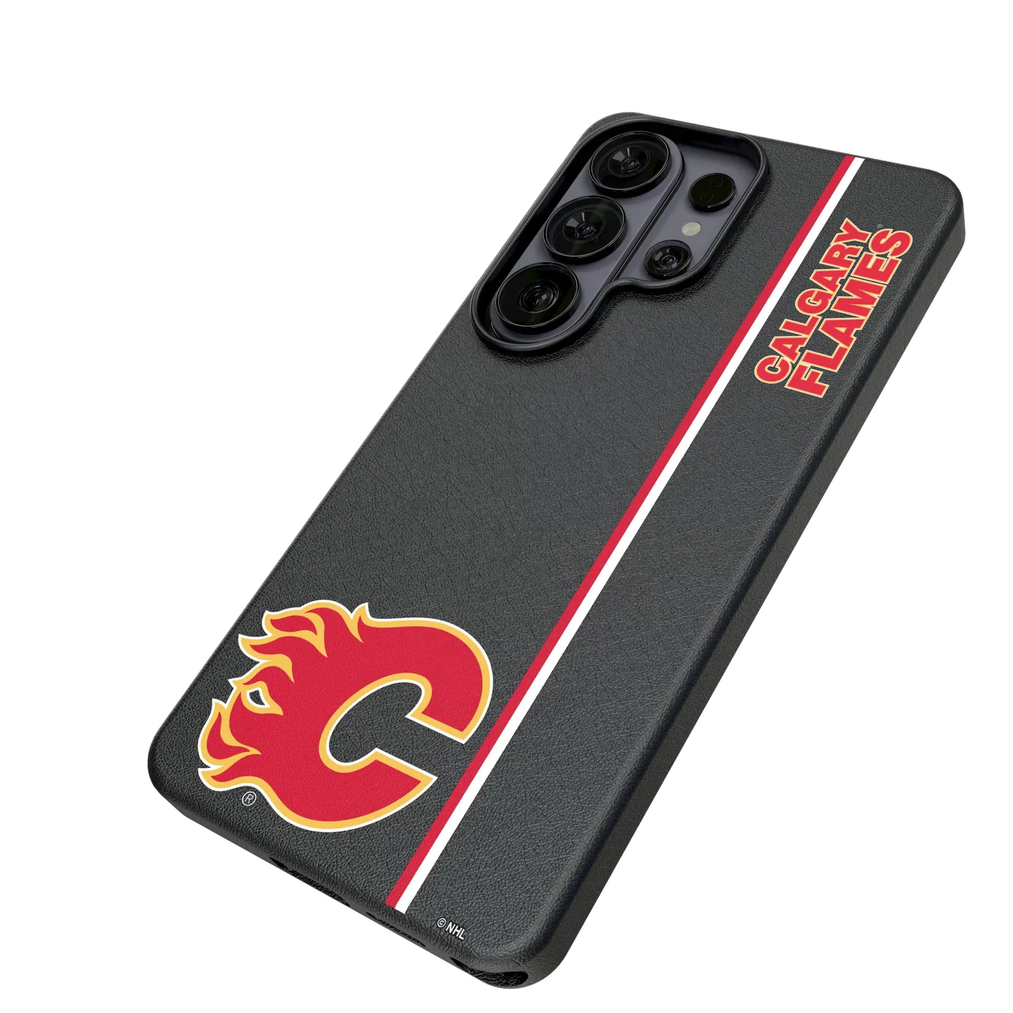Calgary Flames Sidebar Galaxy MagSafe Compatible Phone Case for Samsung Galaxy - Isometric View#Device_Galaxy S26 Ultra