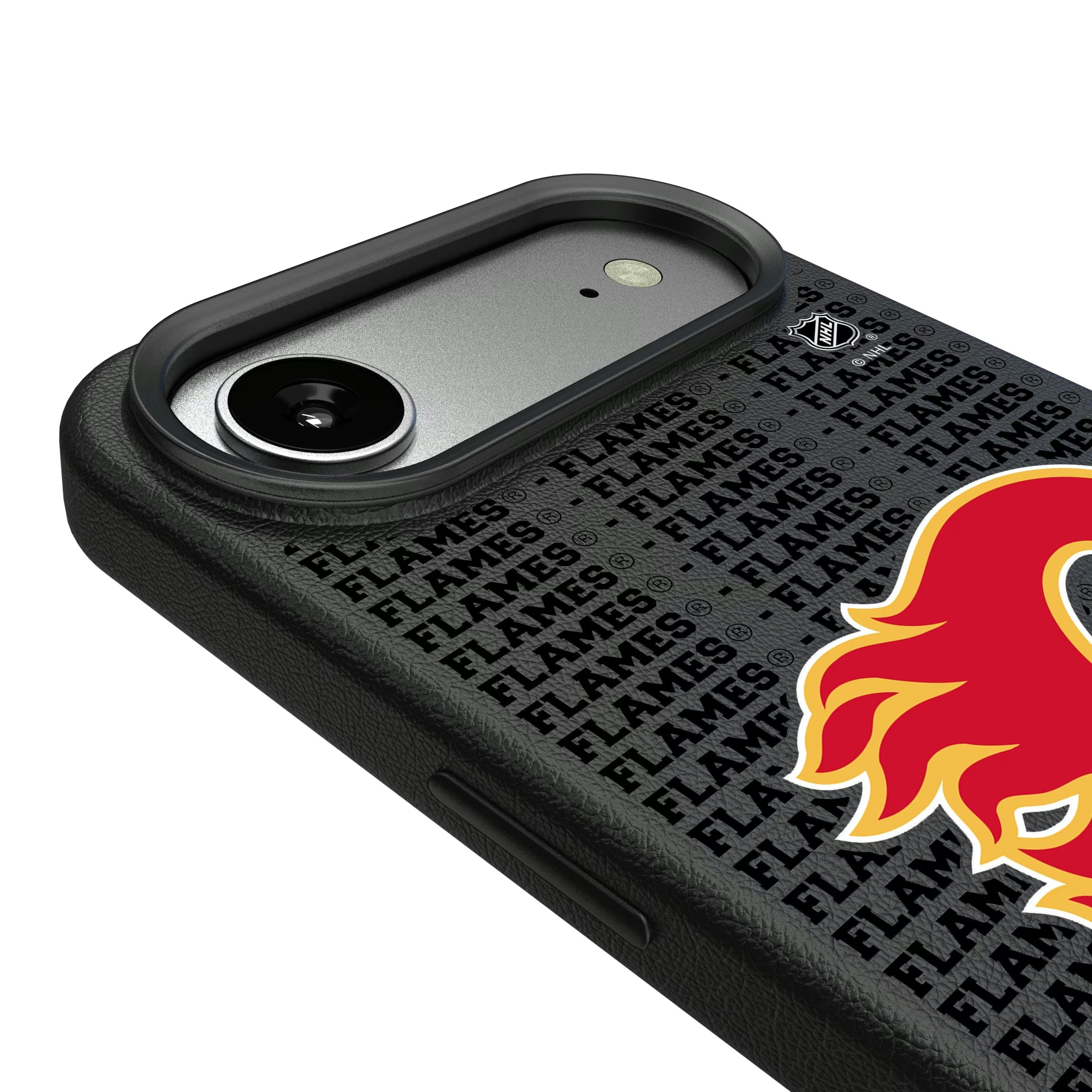 Calgary Flames Text Backdrop iPhone MagSafe Compatible Phone Case for Apple iPhone - Detail#Device_iPhone Air