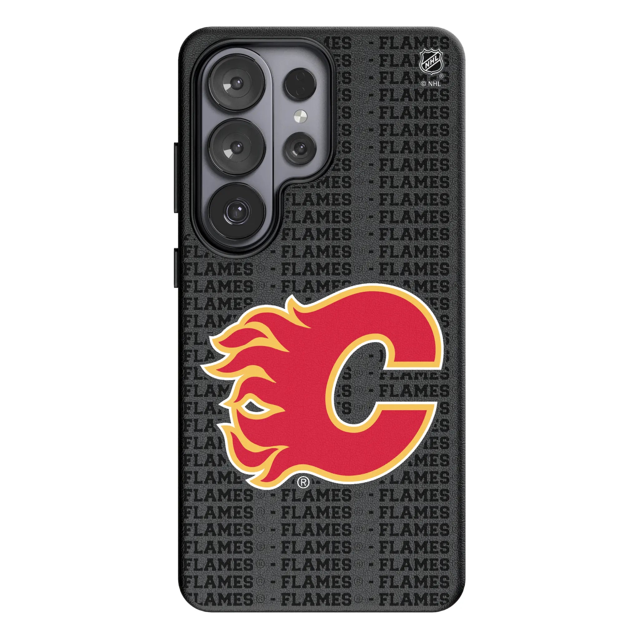 Calgary Flames Text Backdrop Galaxy MagSafe Compatible Phone Case for Samsung Galaxy#Device_Galaxy S26 Ultra