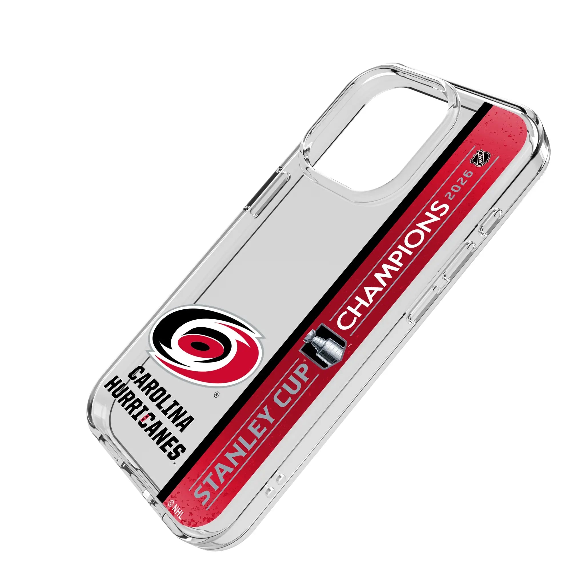 Carolina Hurricanes 2026 Stanley Cup iPhone Clear Phone Case for Apple iPhone - Isometric View