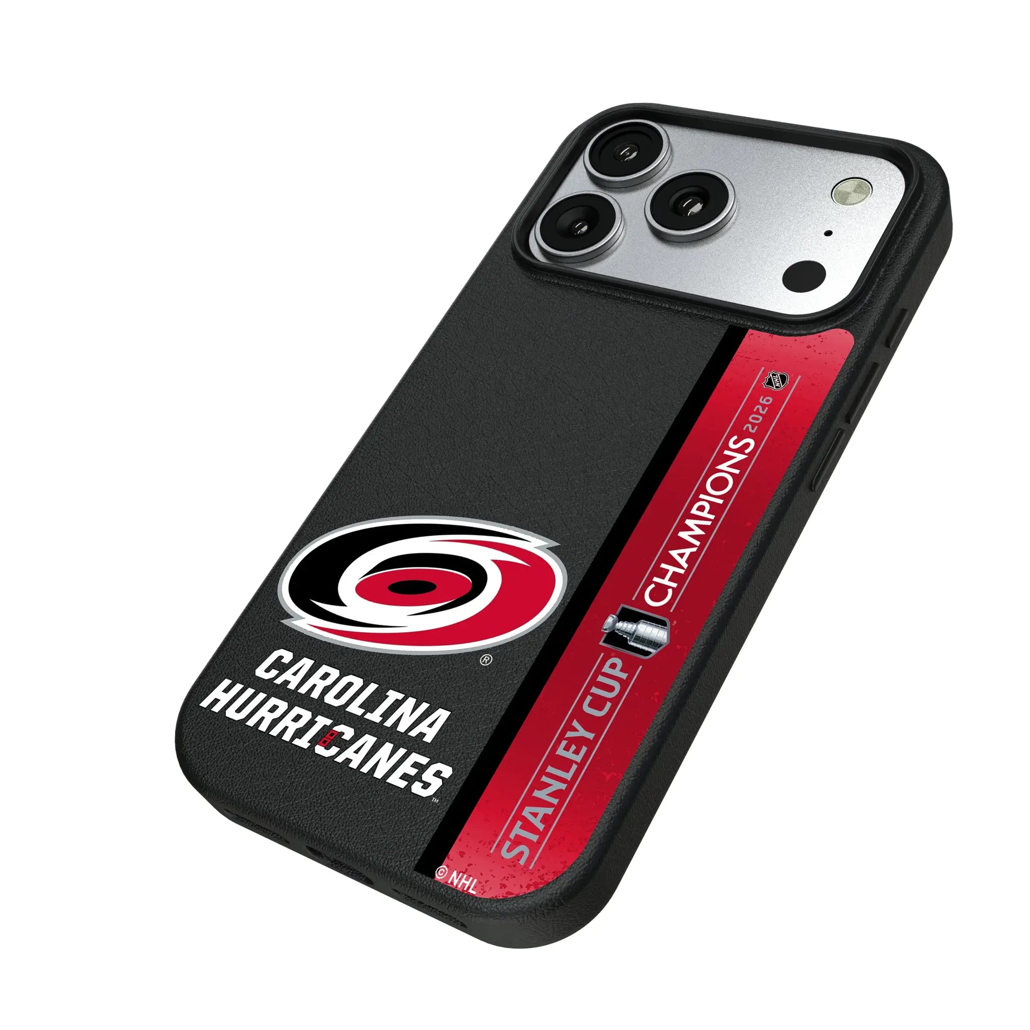 Carolina Hurricanes 2026 Stanley Cup iPhone MagSafe Compatible Phone Case for Apple iPhone - Isometric View#Device_iPhone 17 Pro