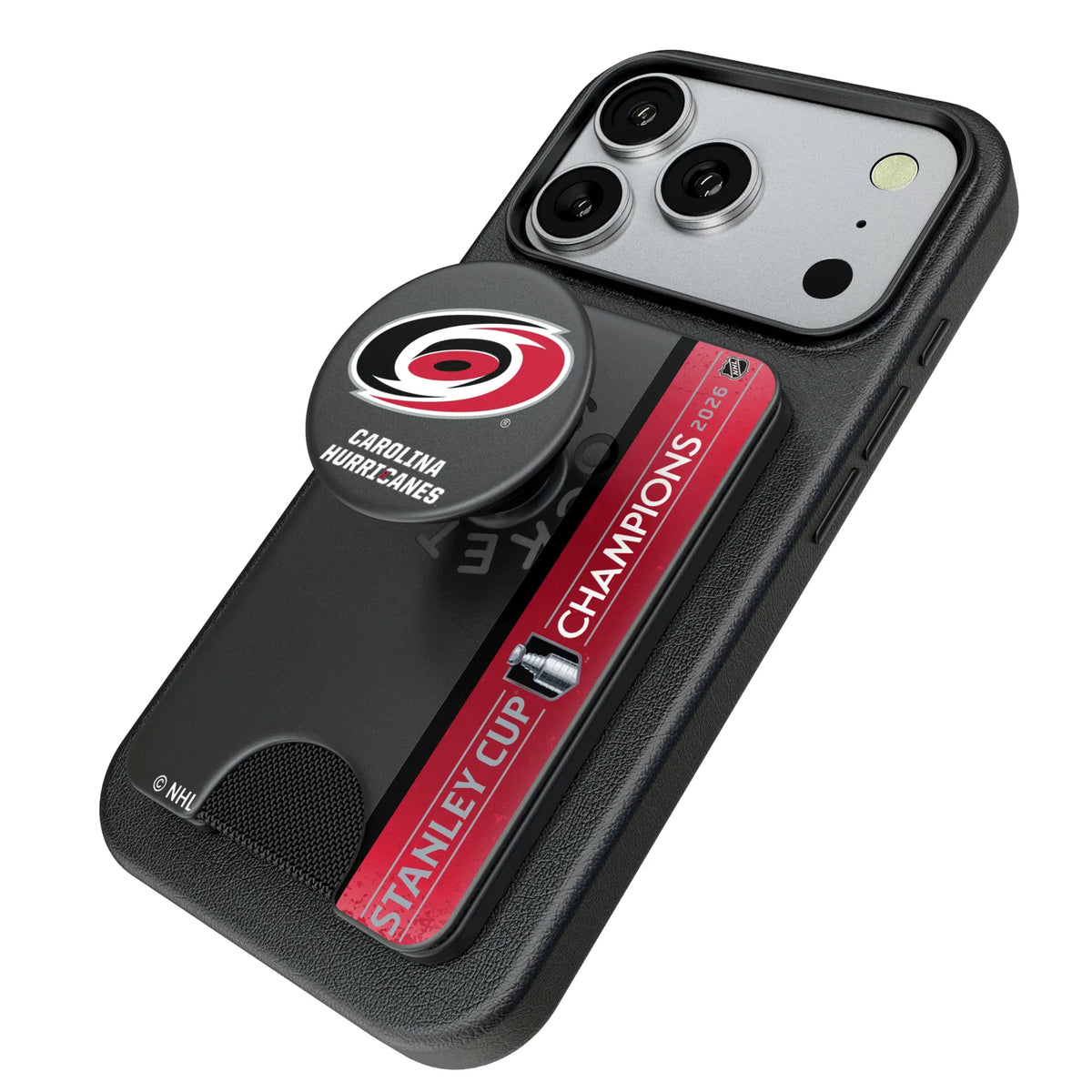 Carolina Hurricanes 2026 Stanley Cup Popsockets Wallet Magnetic - Isometric View