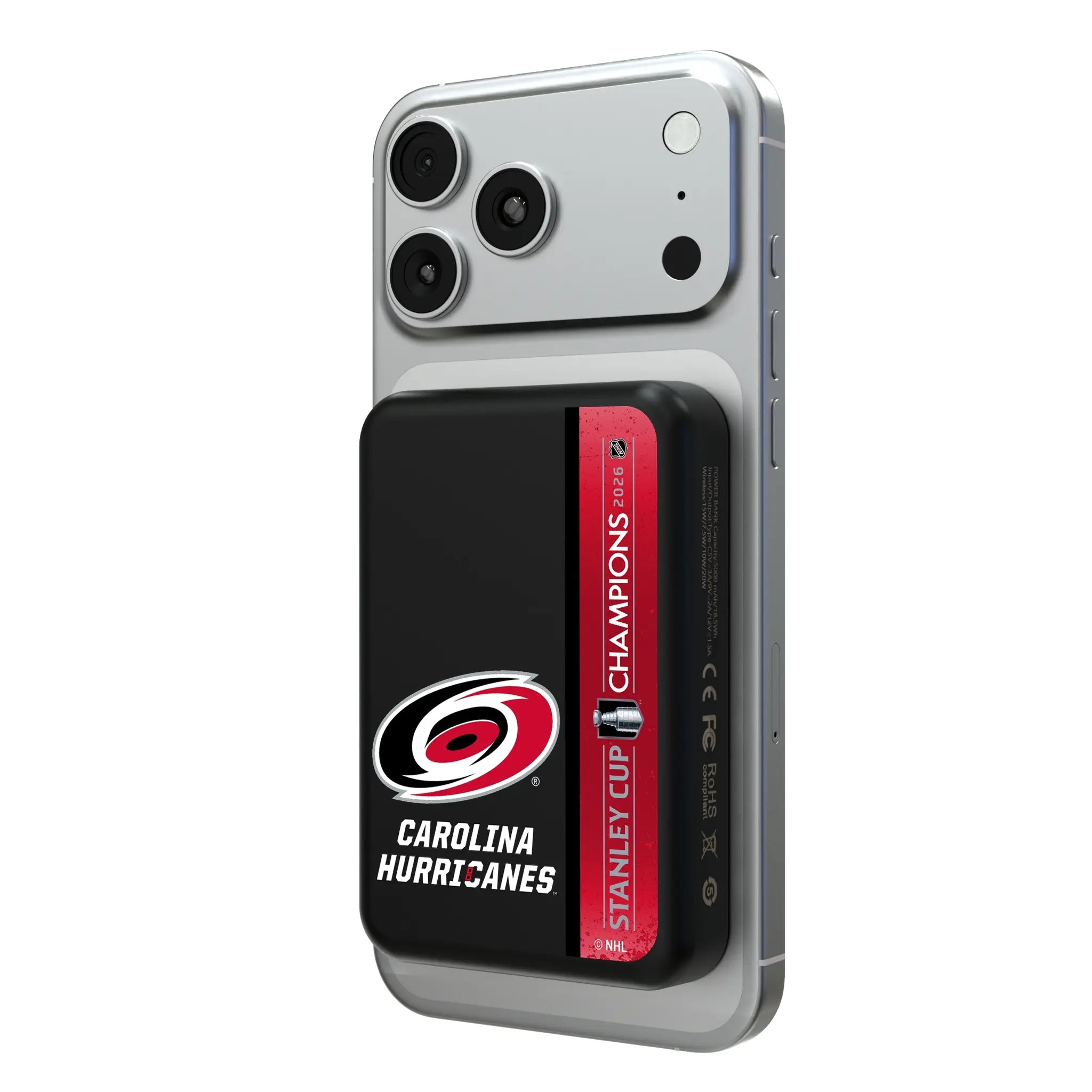 Carolina Hurricanes 2026 Stanley Cup Wireless Mag Power Bank