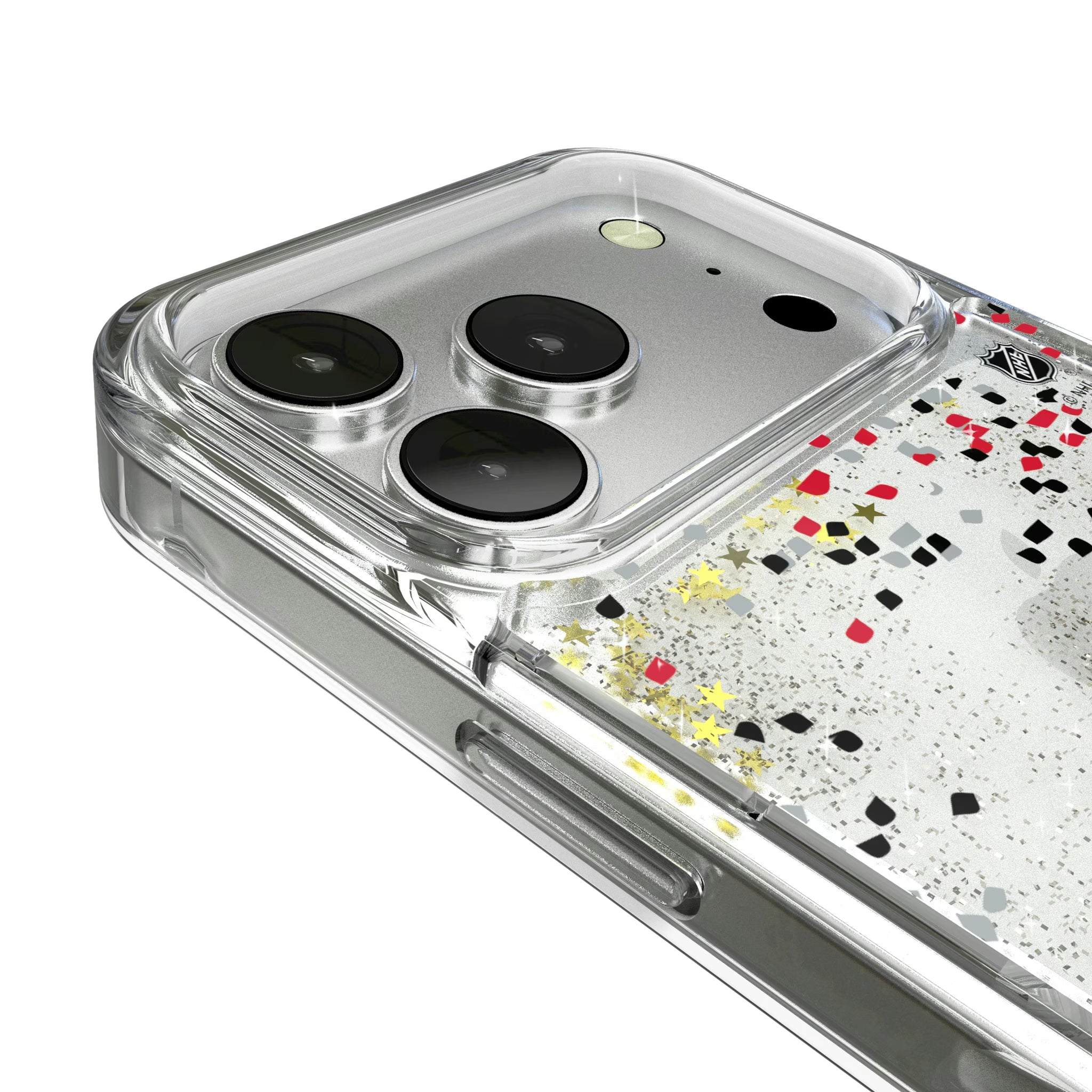 Carolina Hurricanes Confetti iPhone Glitter Phone Case for Apple iPhone - Detail