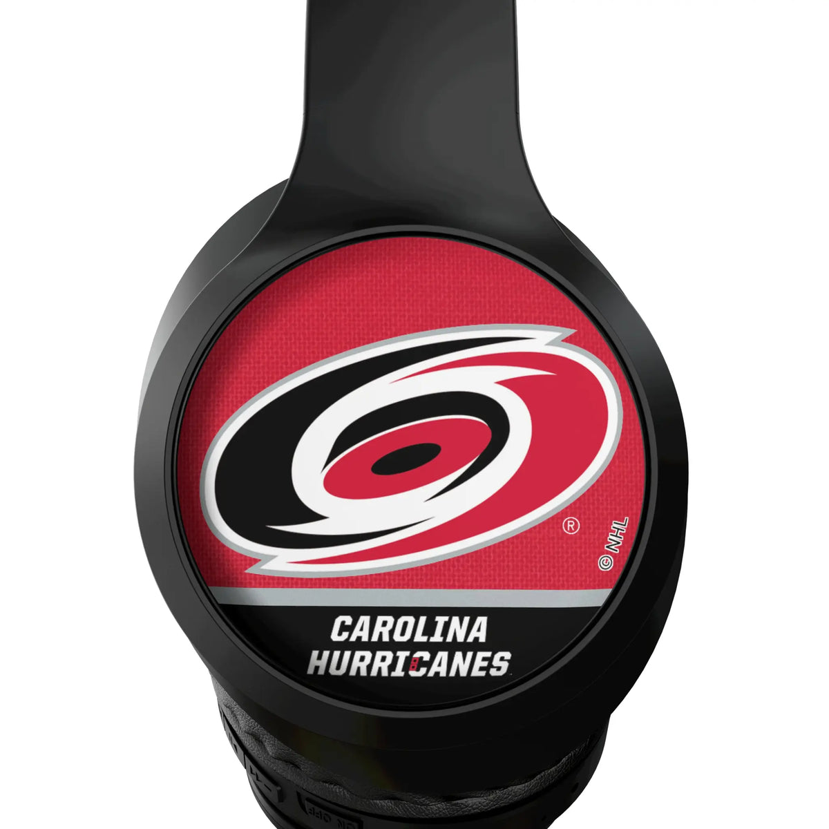 Carolina Hurricanes Endzone Solid Wireless Over-Ear Headphones With Case - Detail