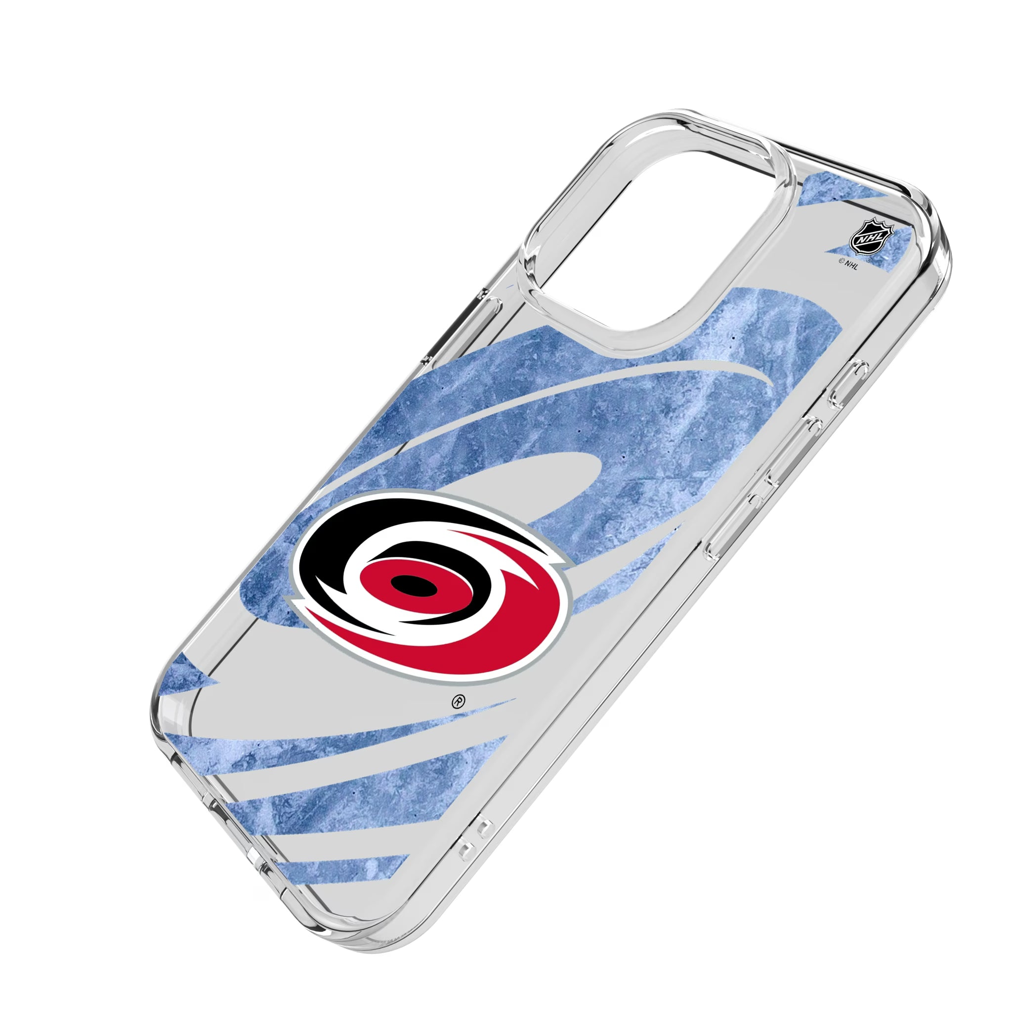 Carolina Hurricanes Ice Tilt iPhone Clear Phone Case for Apple iPhone - Isometric View