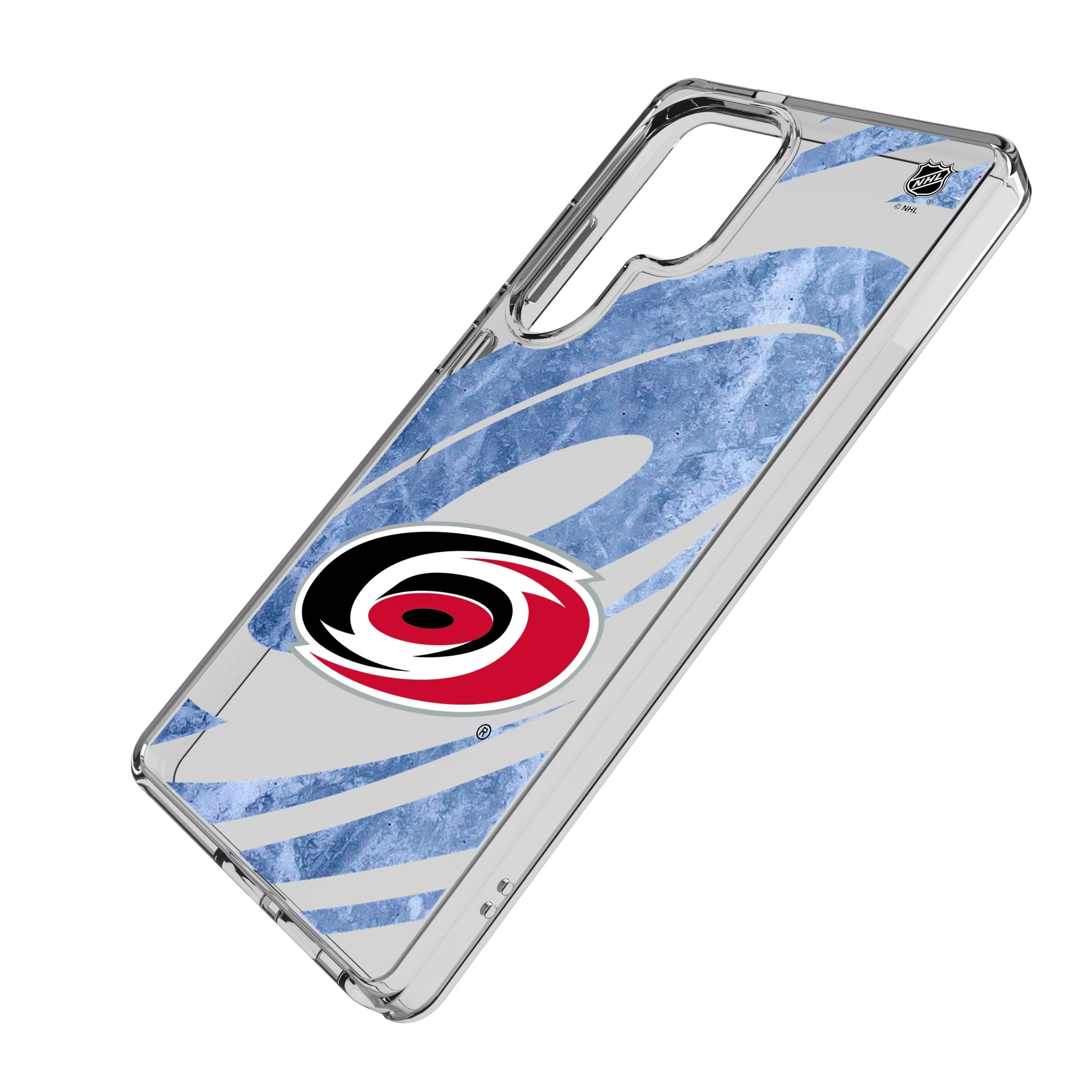 Carolina Hurricanes Ice Tilt Galaxy Clear Phone Case for Samsung Galaxy - Isometric View