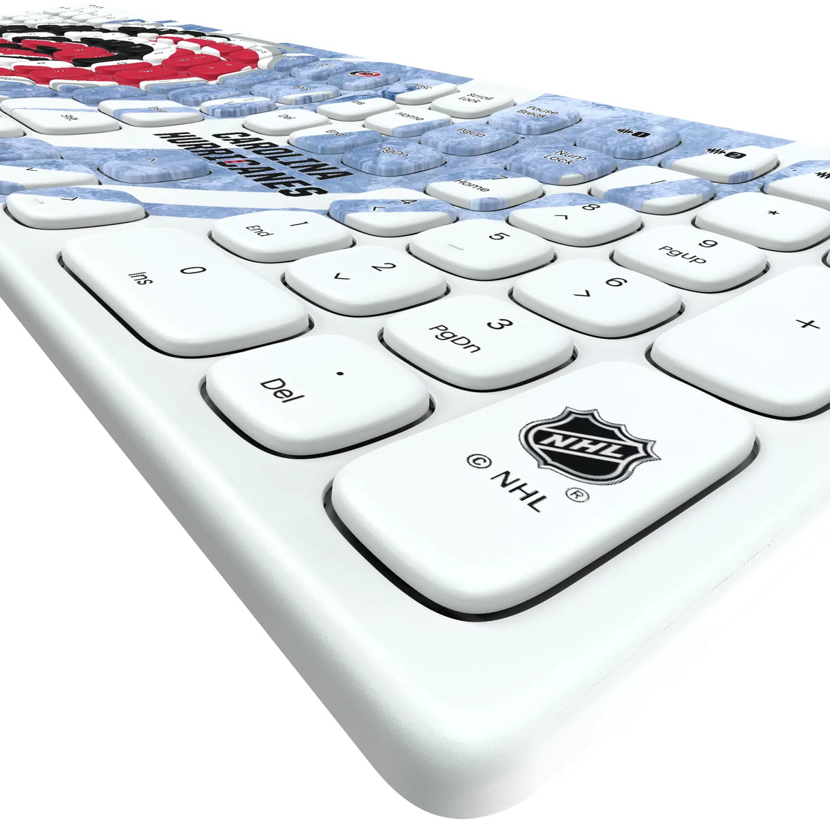 Carolina Hurricanes Ice Tilt KKB605 Curved Wireless Keyboard - Detail