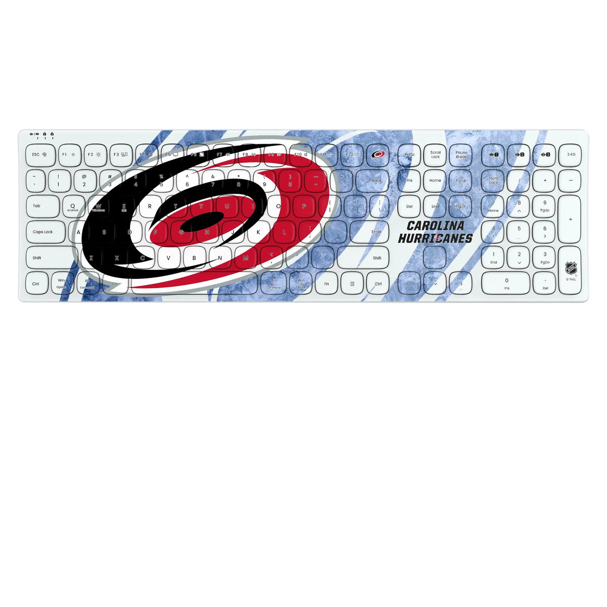 Carolina Hurricanes Ice Tilt KKB605 Curved Wireless Keyboard
