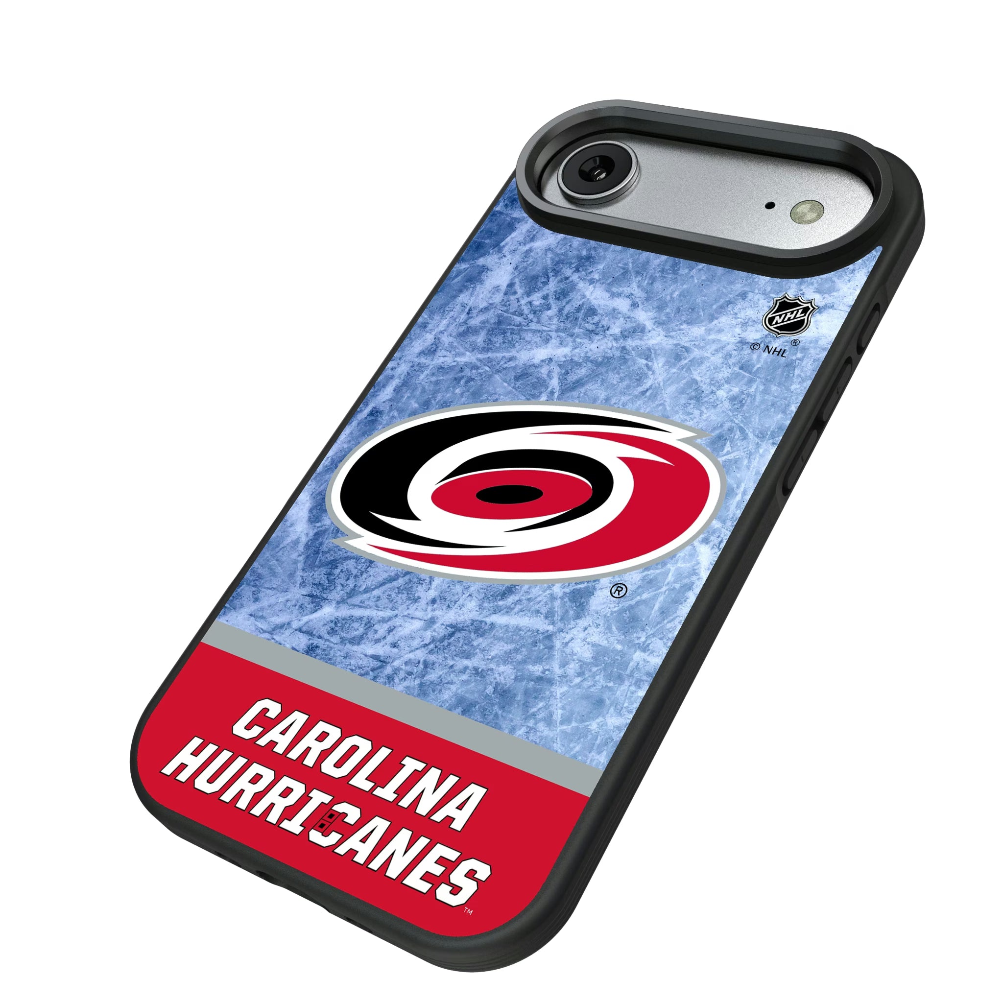 Carolina Hurricanes Ice Wordmark iPhone Bump Phone Case for Apple iPhone - Isometric View#Device_iPhone Air