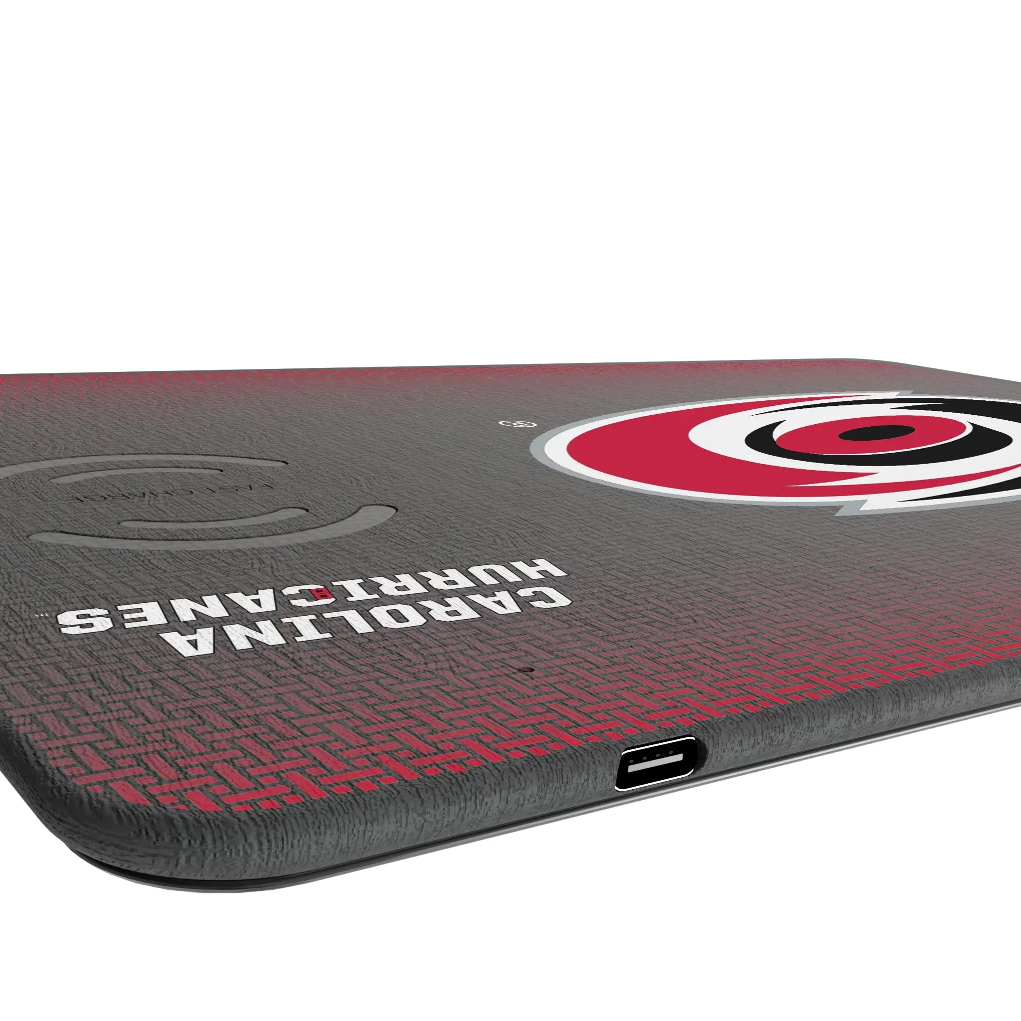 Carolina Hurricanes Linen 15-Watt Wireless Charger and Mouse Pad
