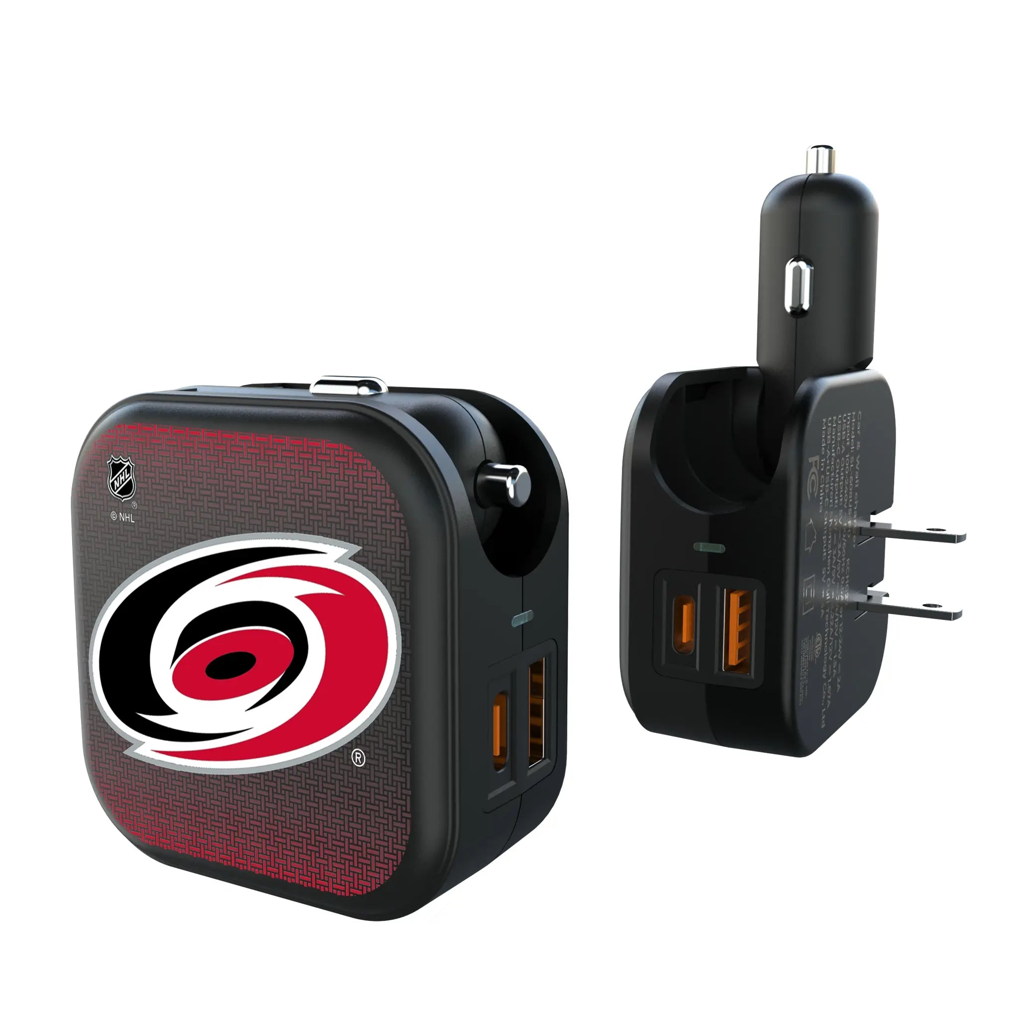 Carolina Hurricanes Linen 2 in 1 USB A/C Charger