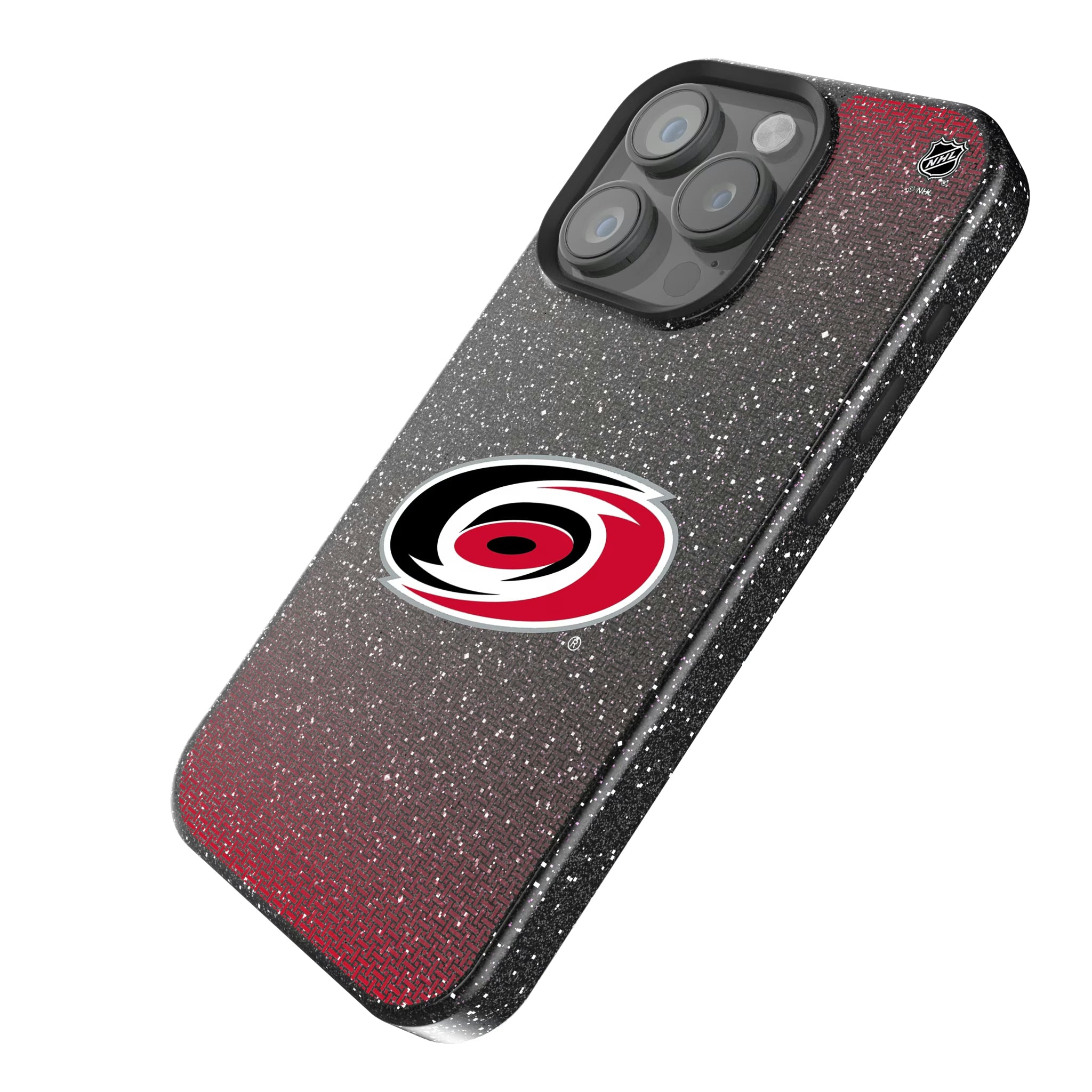 Carolina Hurricanes Linen iPhone Bling Phone Case for Apple iPhone - Isometric View