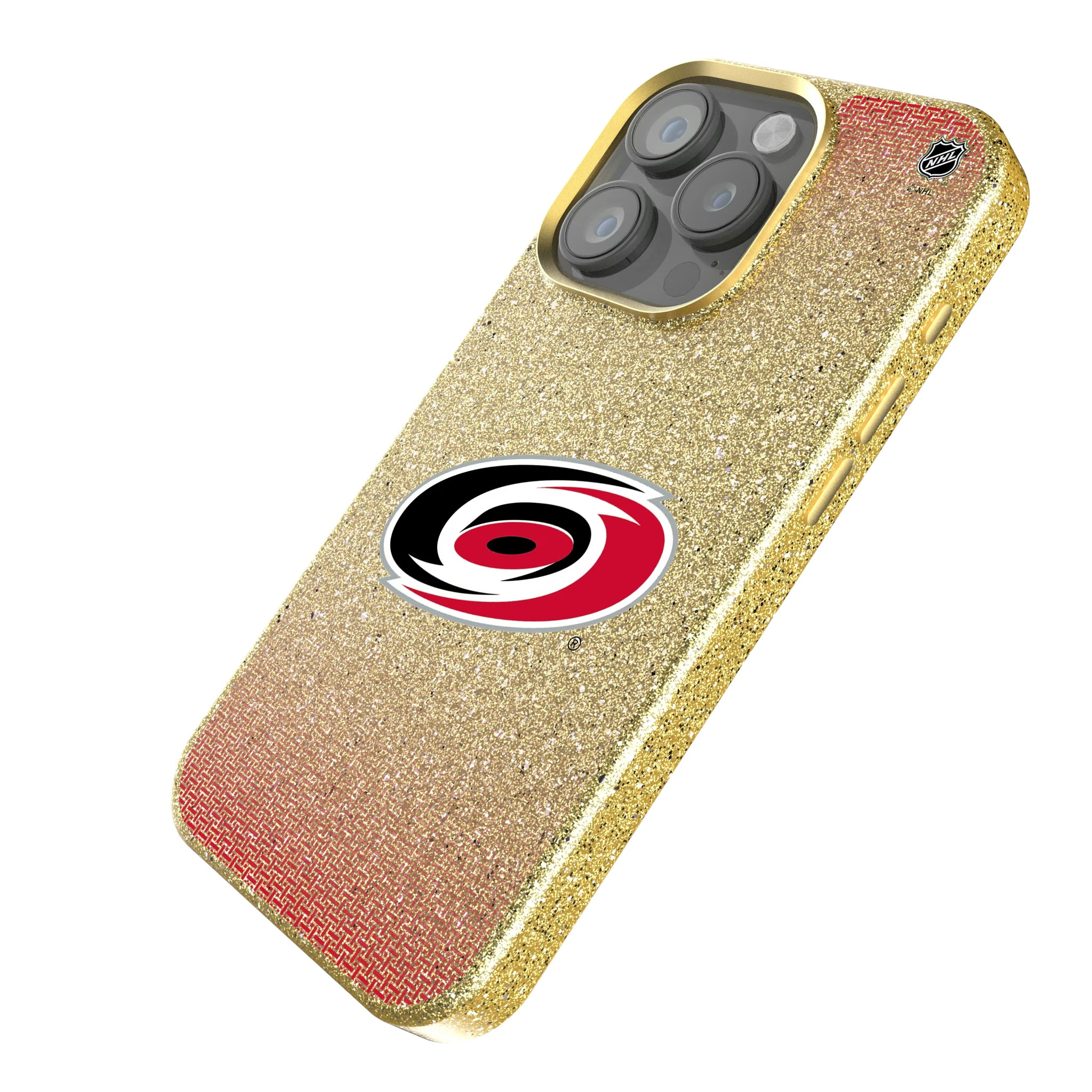 Carolina Hurricanes Linen iPhone Bling Phone Case for Apple iPhone - Isometric View