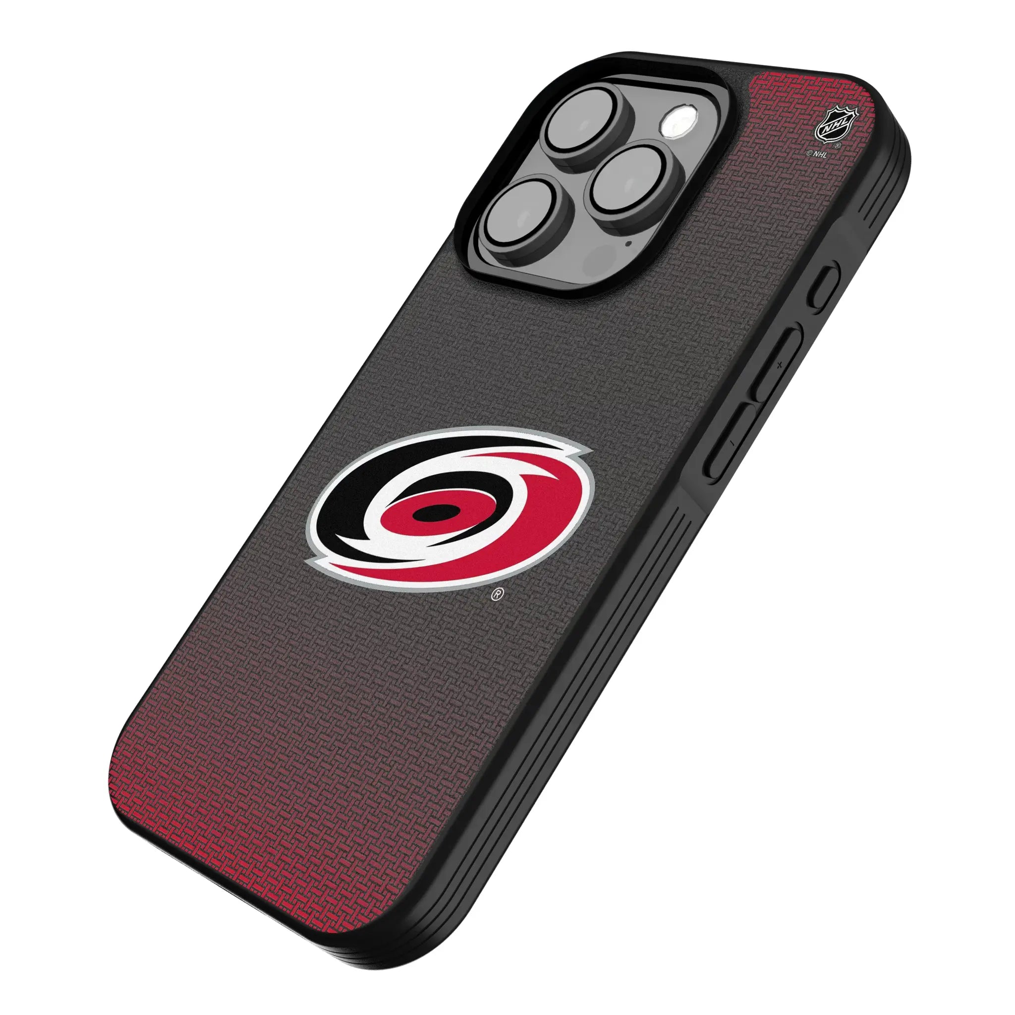 Carolina Hurricanes Linen iPhone Bump Phone Case for Apple iPhone - Isometric View