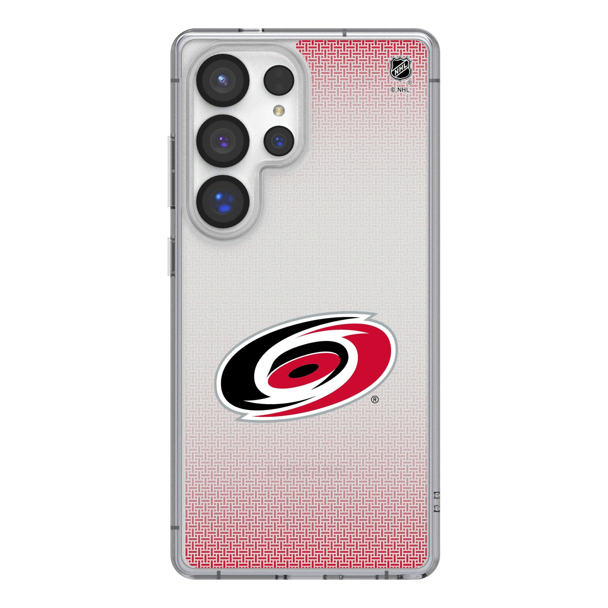 Carolina Hurricanes Linen Galaxy Clear Phone Case for Samsung Galaxy