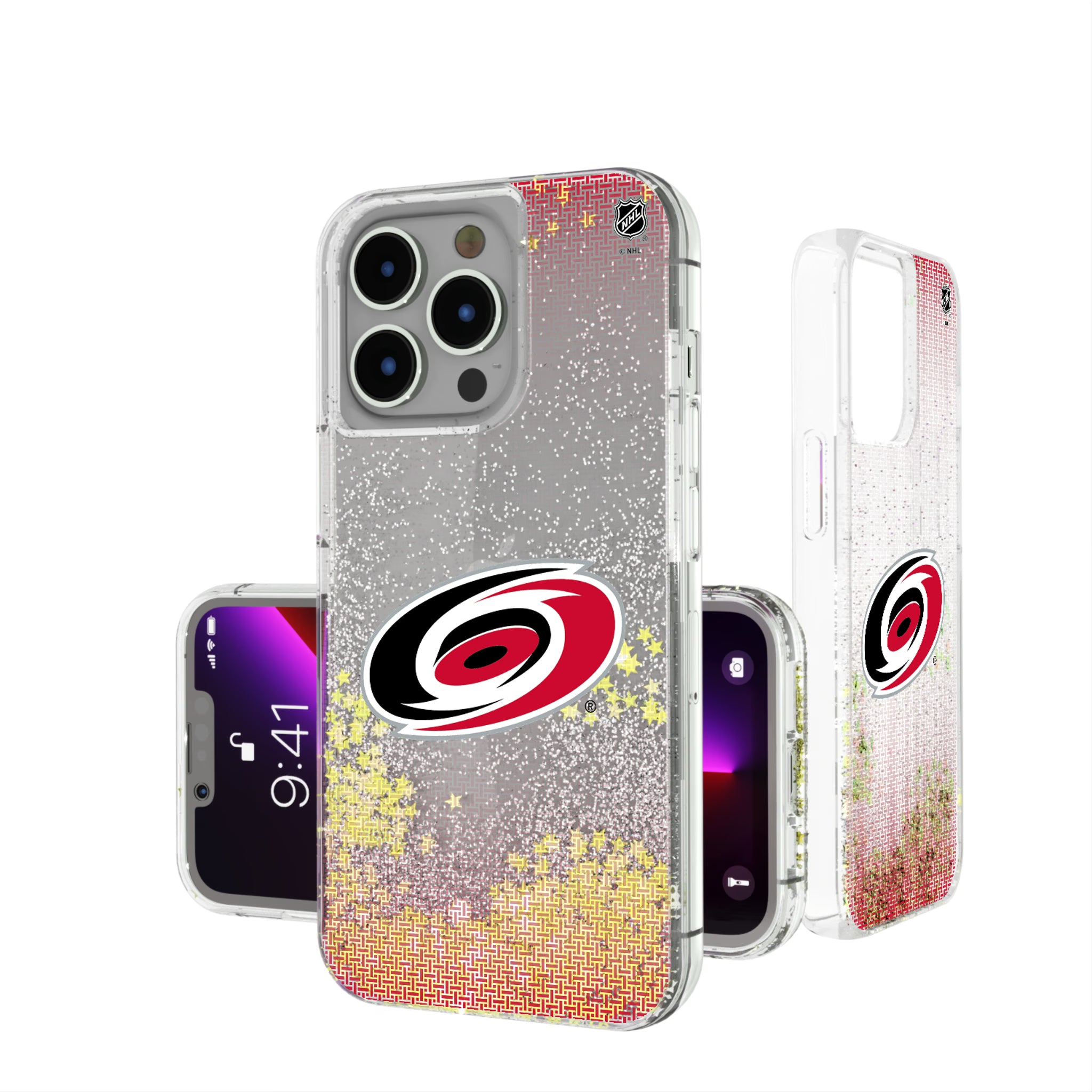 Carolina Hurricanes Linen iPhone Glitter Phone Case for Apple iPhone