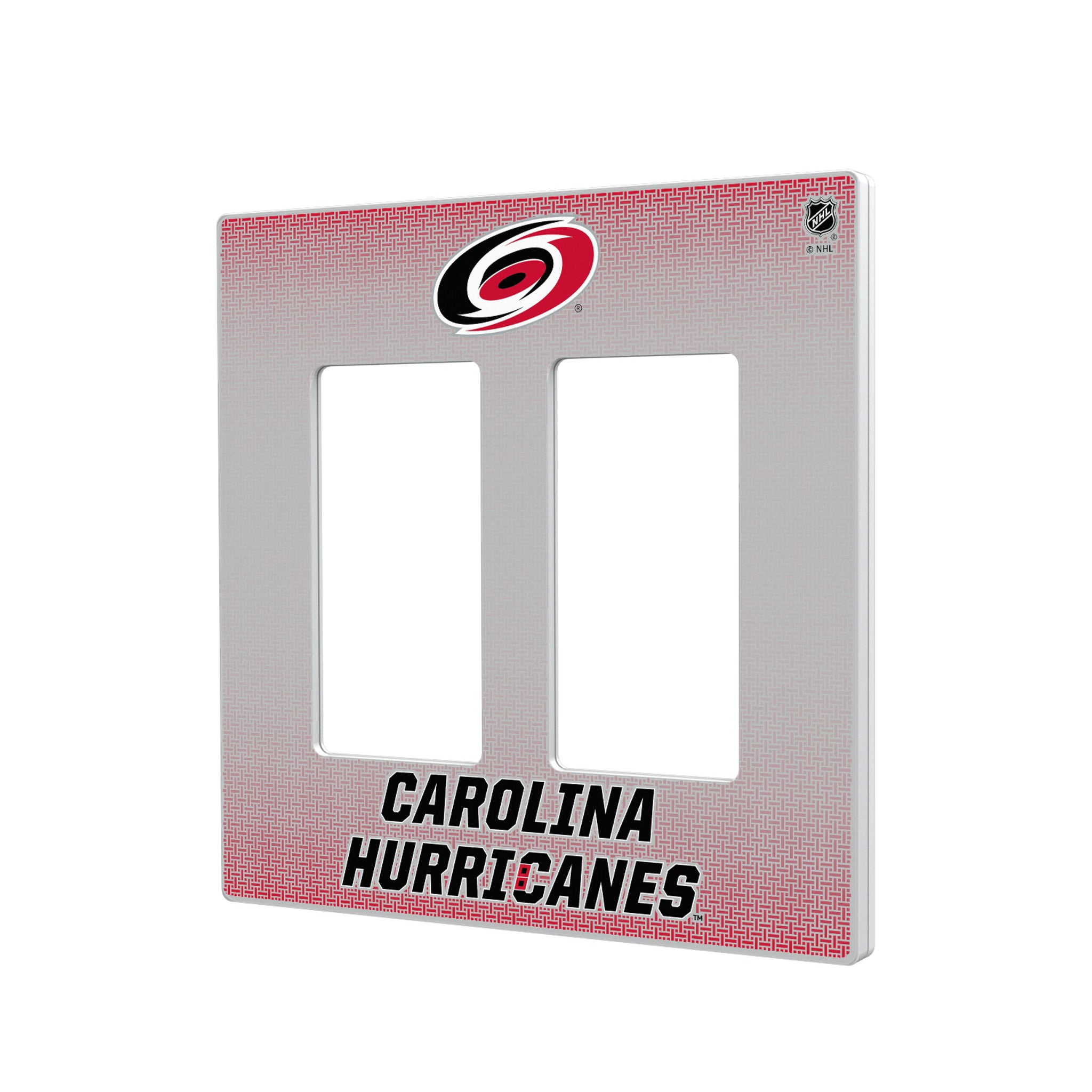 Carolina Hurricanes Linen Hidden-Screw Light Switch Plate#Style_Double Rocker