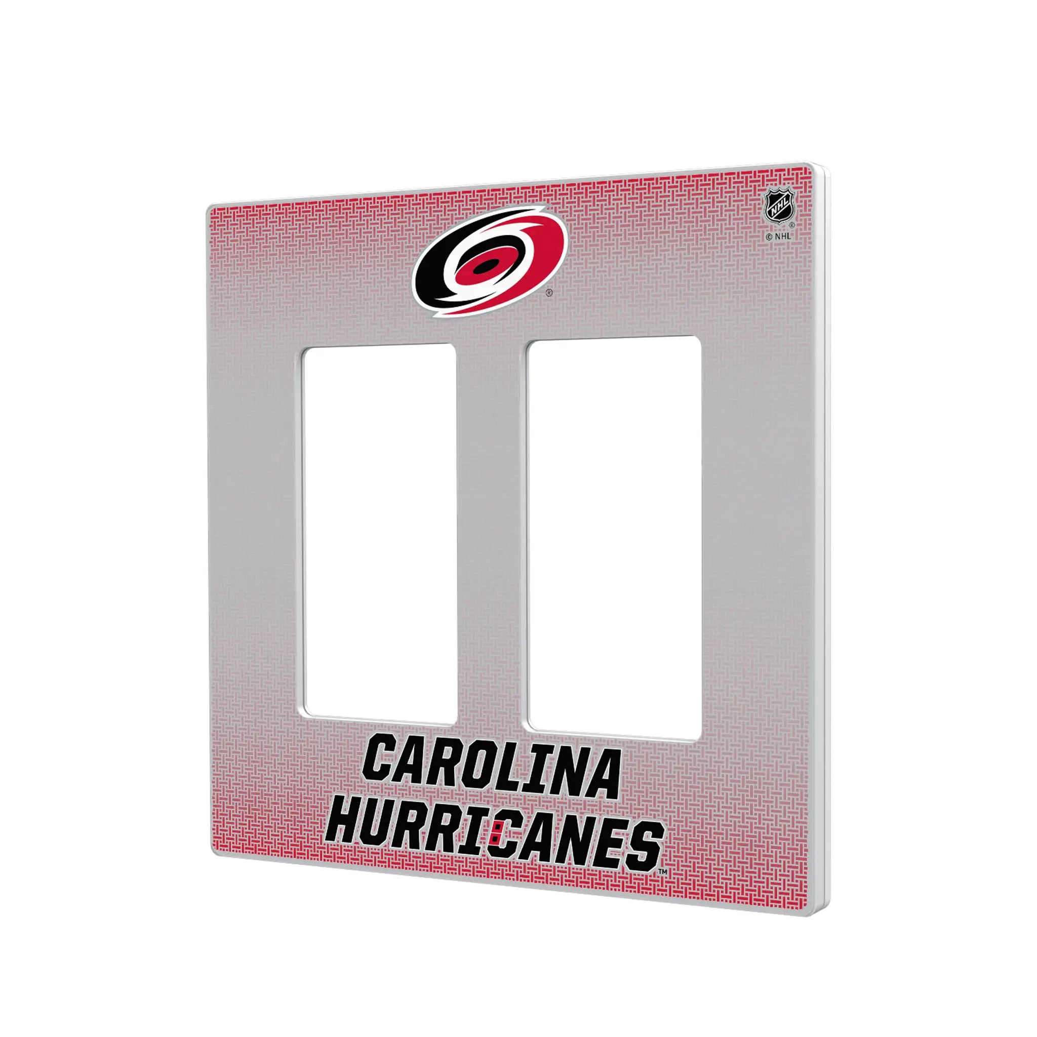 Carolina Hurricanes Linen Hidden-Screw Light Switch Plate#Style_Double Rocker