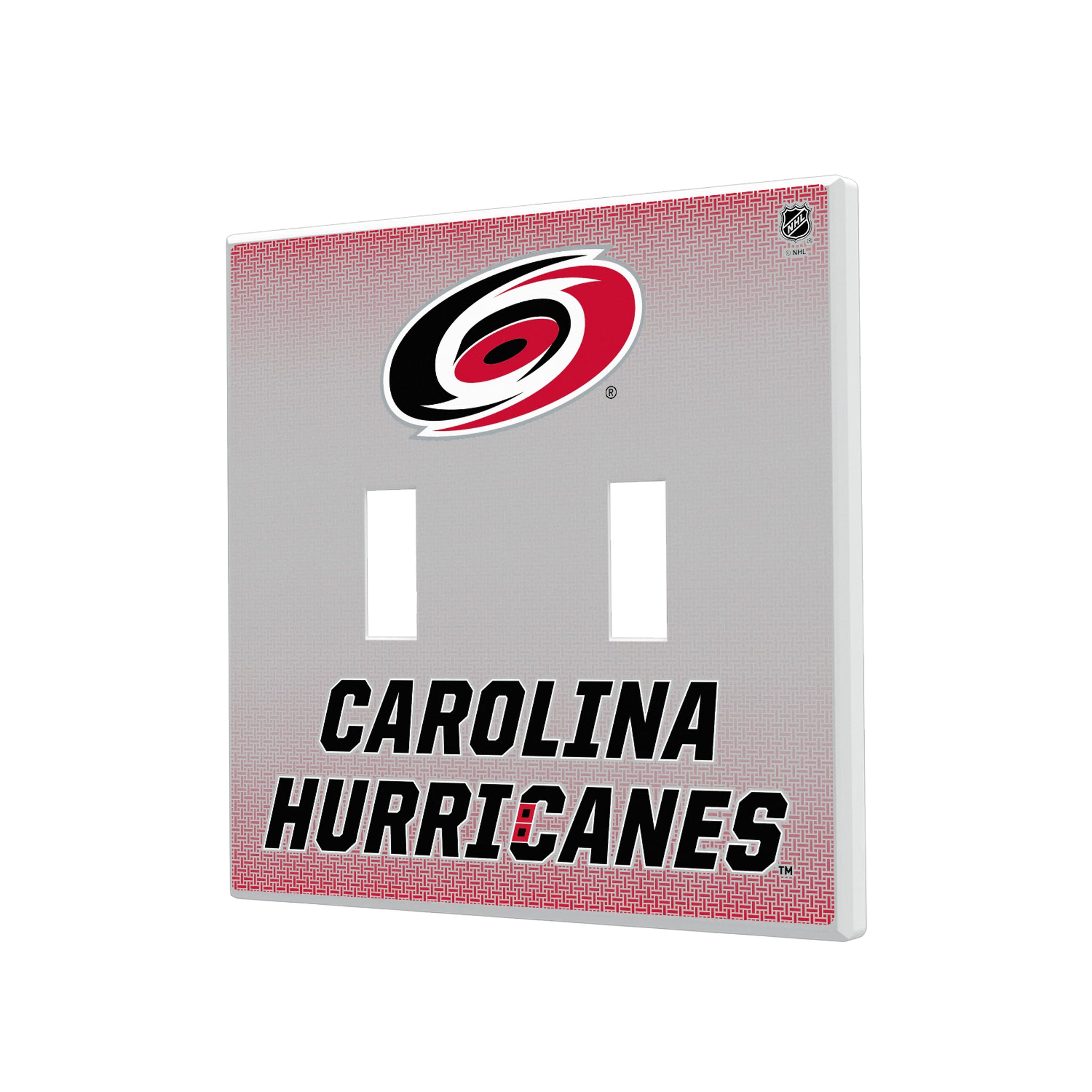 Carolina Hurricanes Linen Hidden-Screw Light Switch Plate#Style_Double Toggle