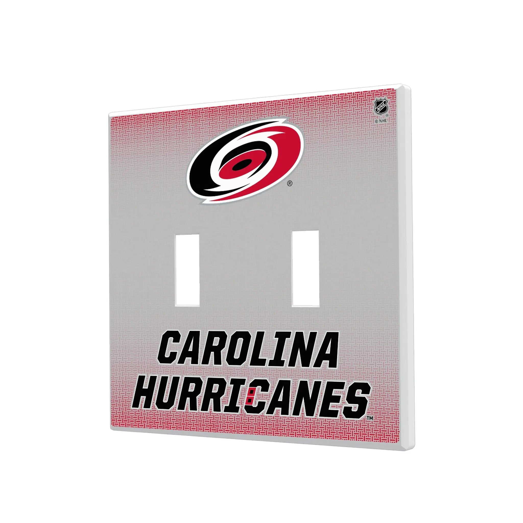 Carolina Hurricanes Linen Hidden-Screw Light Switch Plate#Style_Double Toggle