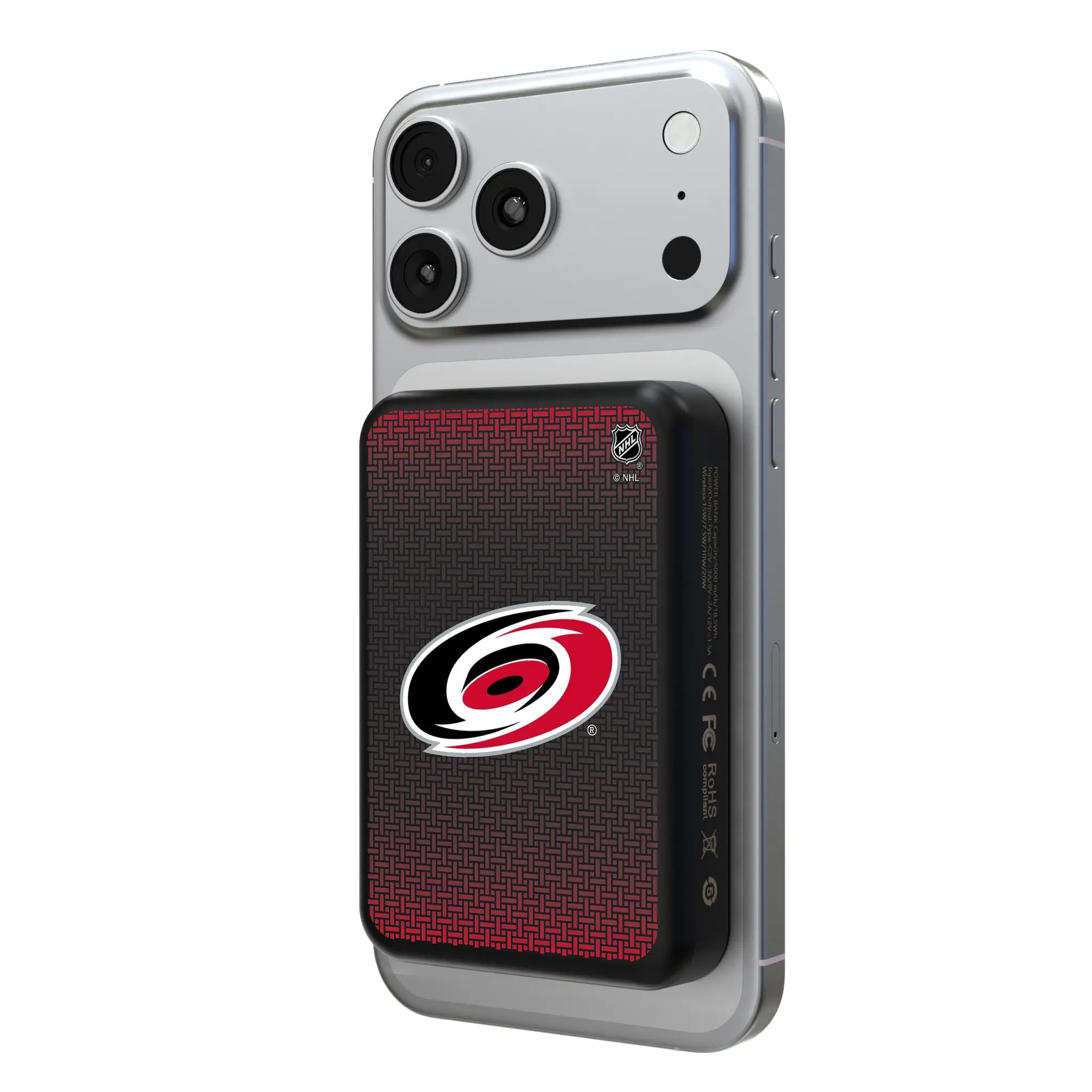 Carolina Hurricanes Linen Wireless Mag Power Bank