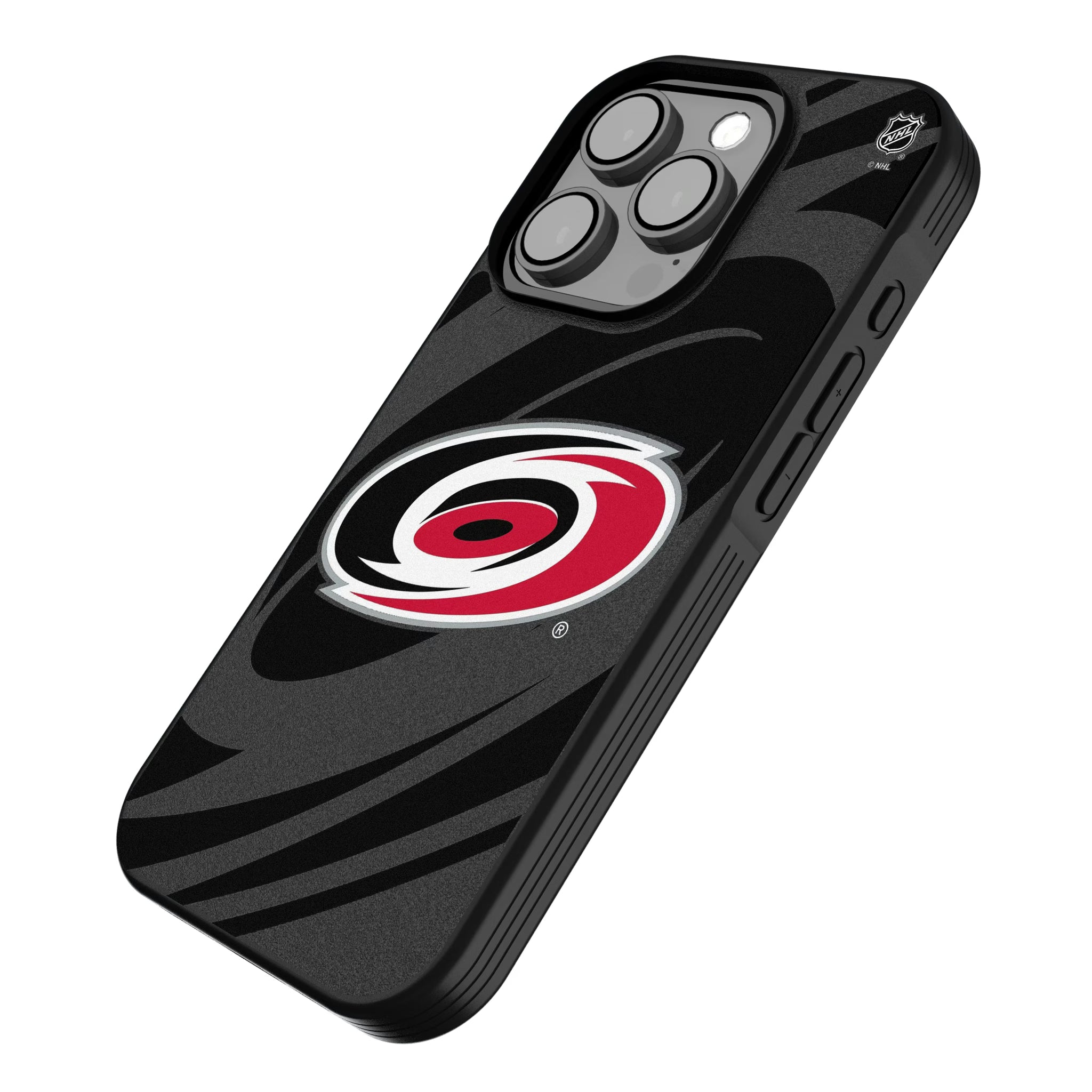 Carolina Hurricanes Monocolor Tilt iPhone Bump Phone Case for Apple iPhone - Isometric View