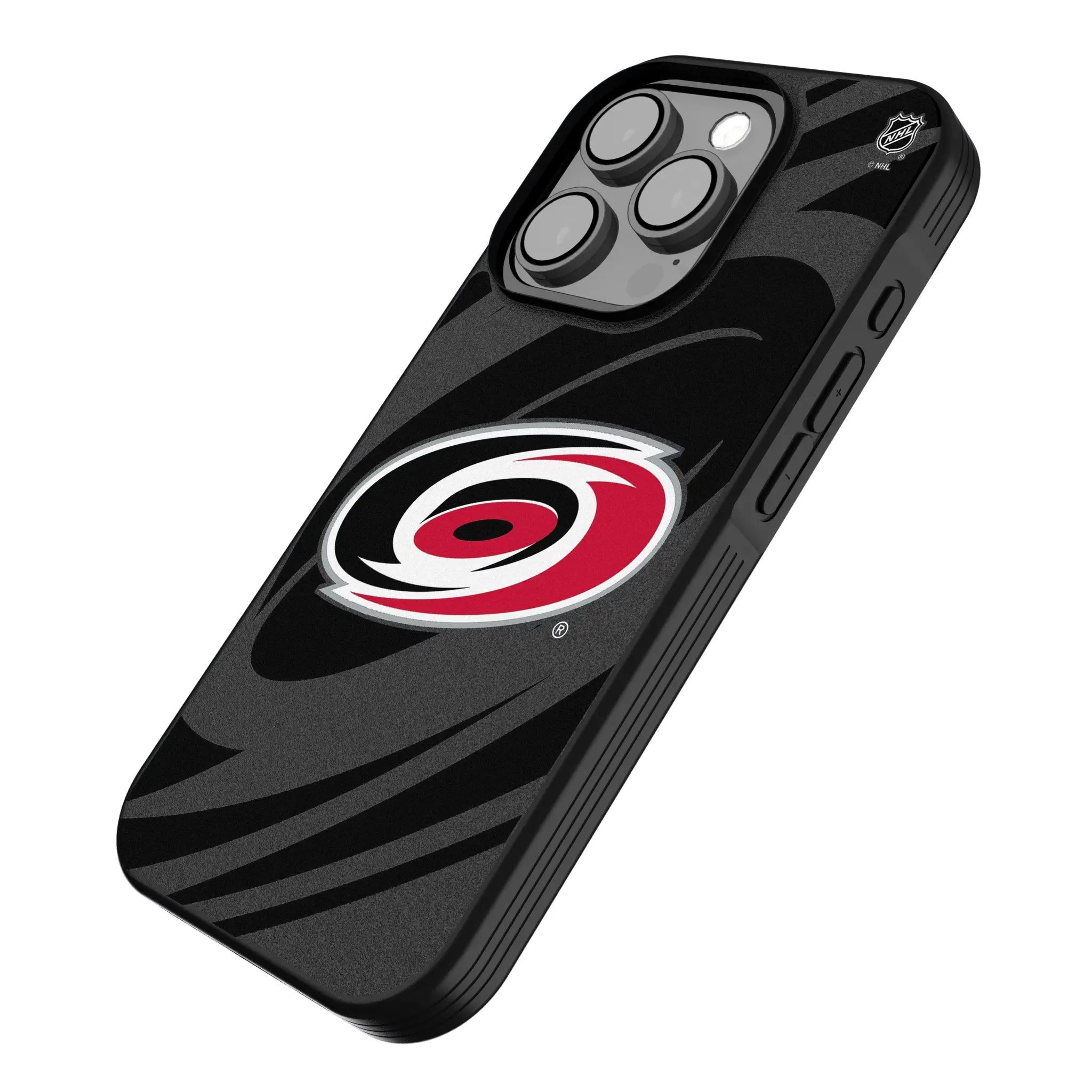 Carolina Hurricanes Monocolor Tilt iPhone Bump Phone Case for Apple iPhone - Isometric View