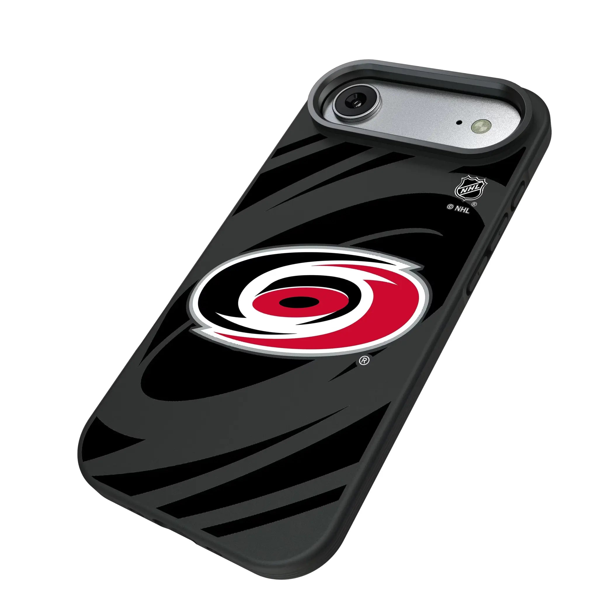 Carolina Hurricanes Monocolor Tilt iPhone Bump Phone Case for Apple iPhone - Isometric View#Device_iPhone Air