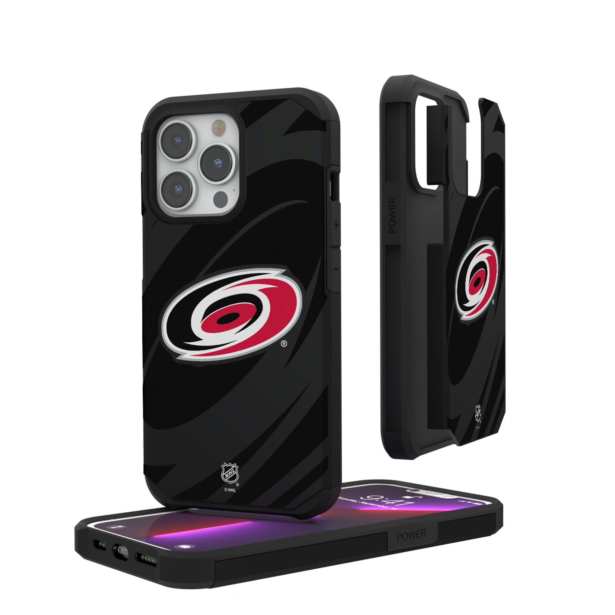 Carolina Hurricanes Monocolor Tilt iPhone Rugged Phone Case for Apple iPhone